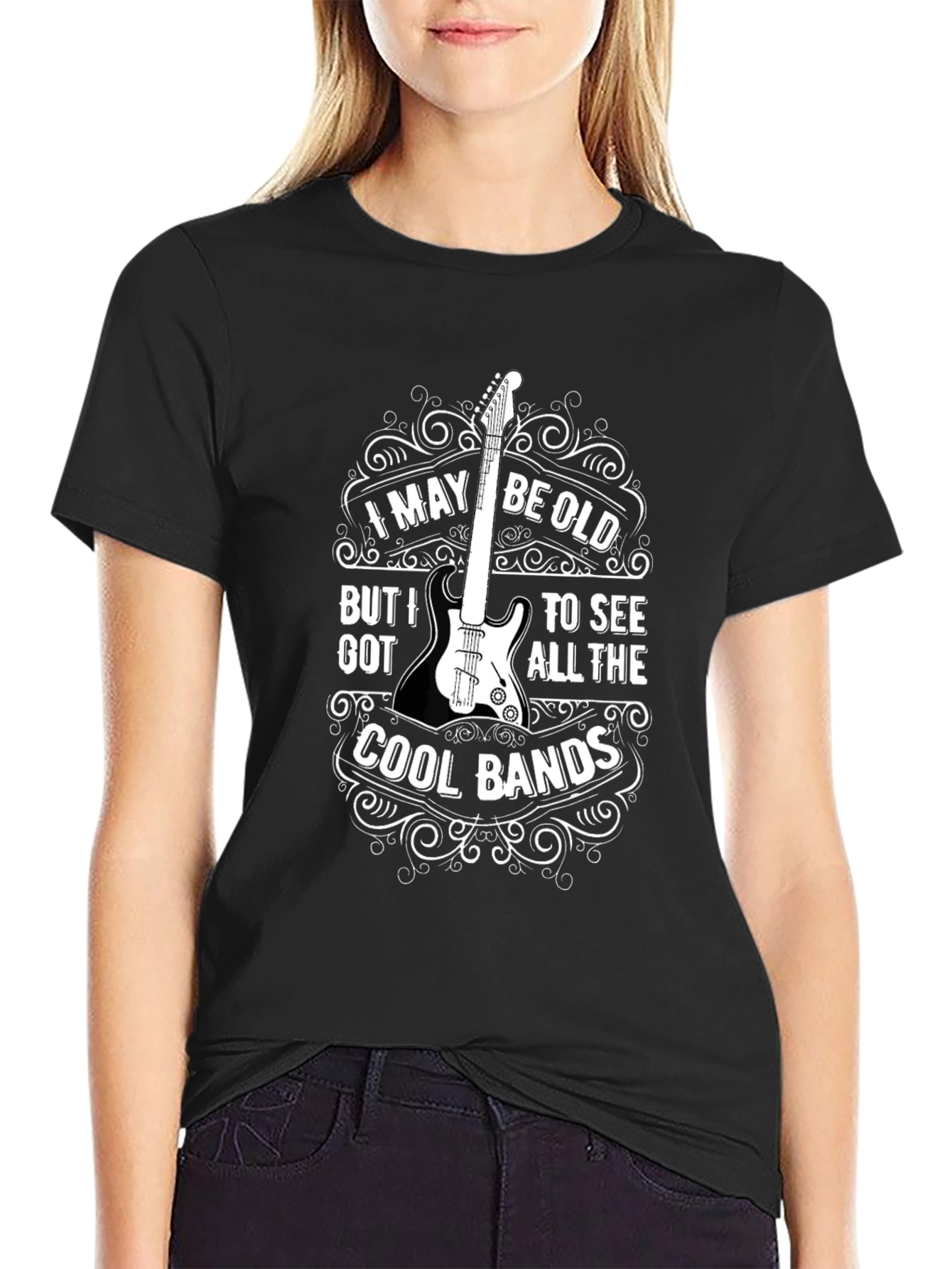 Cool Bands Guitar Graphic T-Shirt