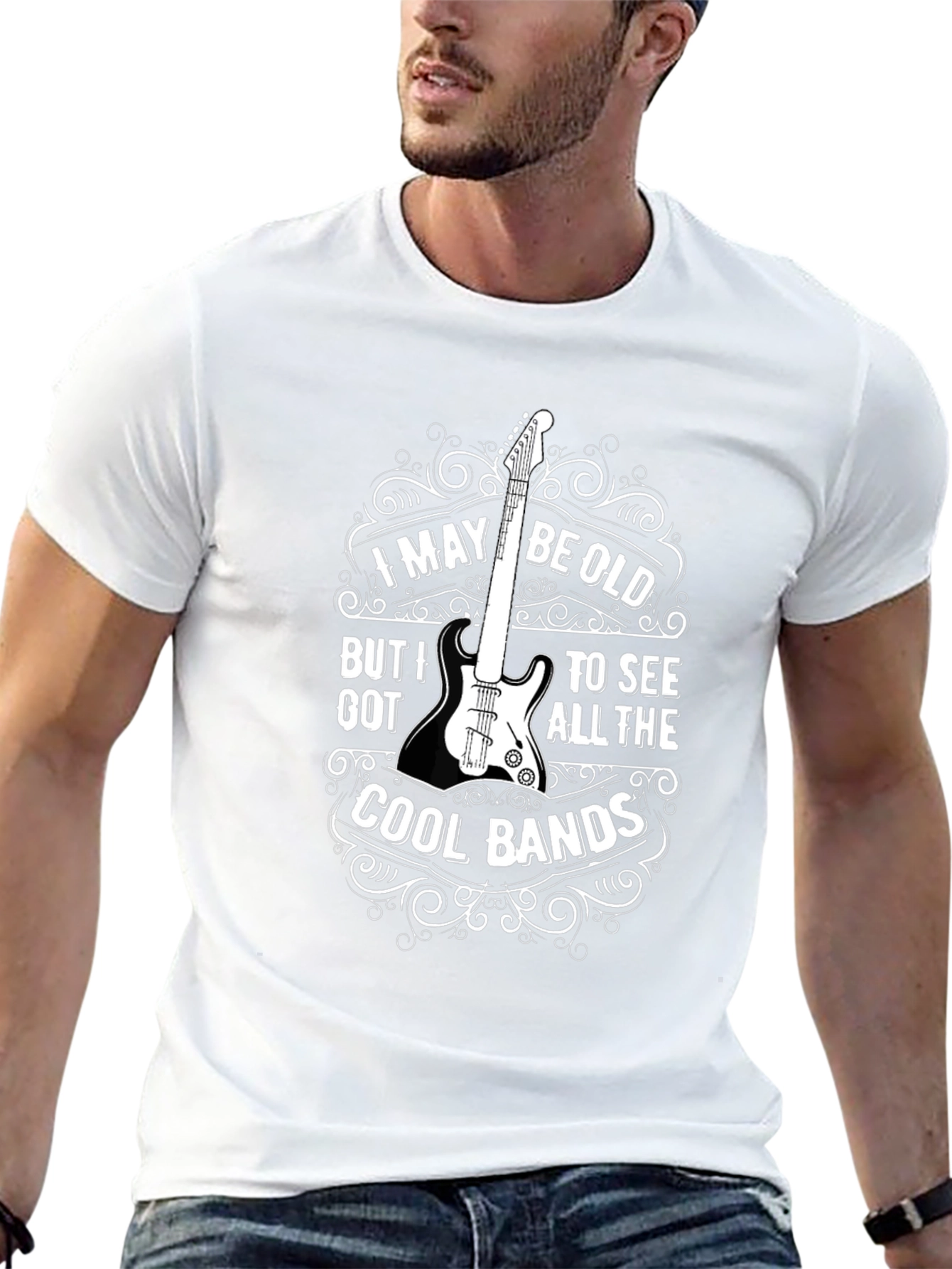 Cool Bands Guitar Graphic T-Shirt