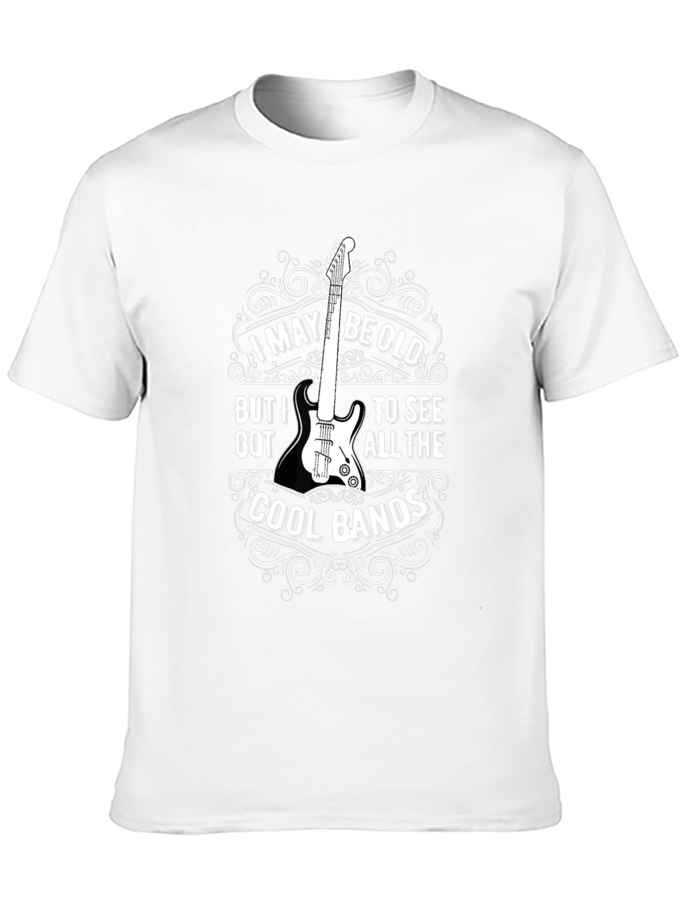 Cool Bands Guitar Graphic T-Shirt