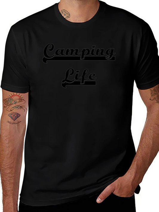 Camping Life Graphic T-Shirt - Black