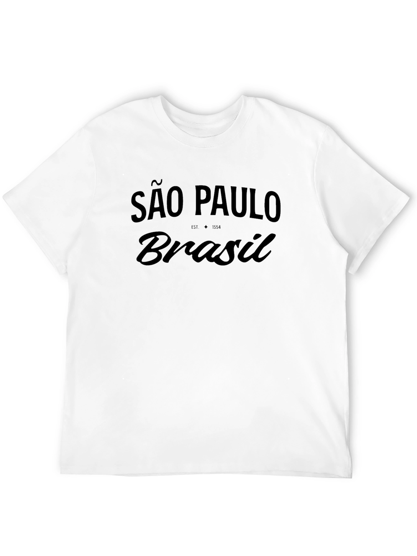 São Paulo Brazil Tee - Black Graphic T-Shirt