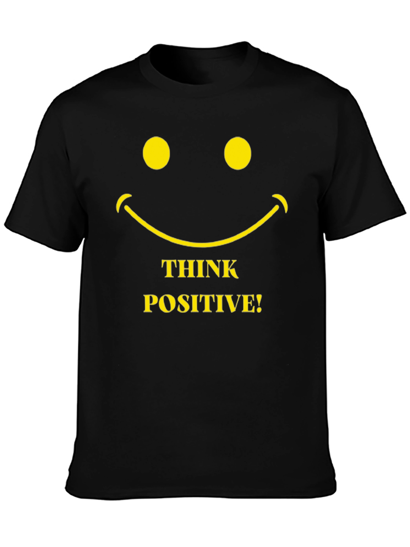 Think Positive Smiley Face Graphic T-Shirt