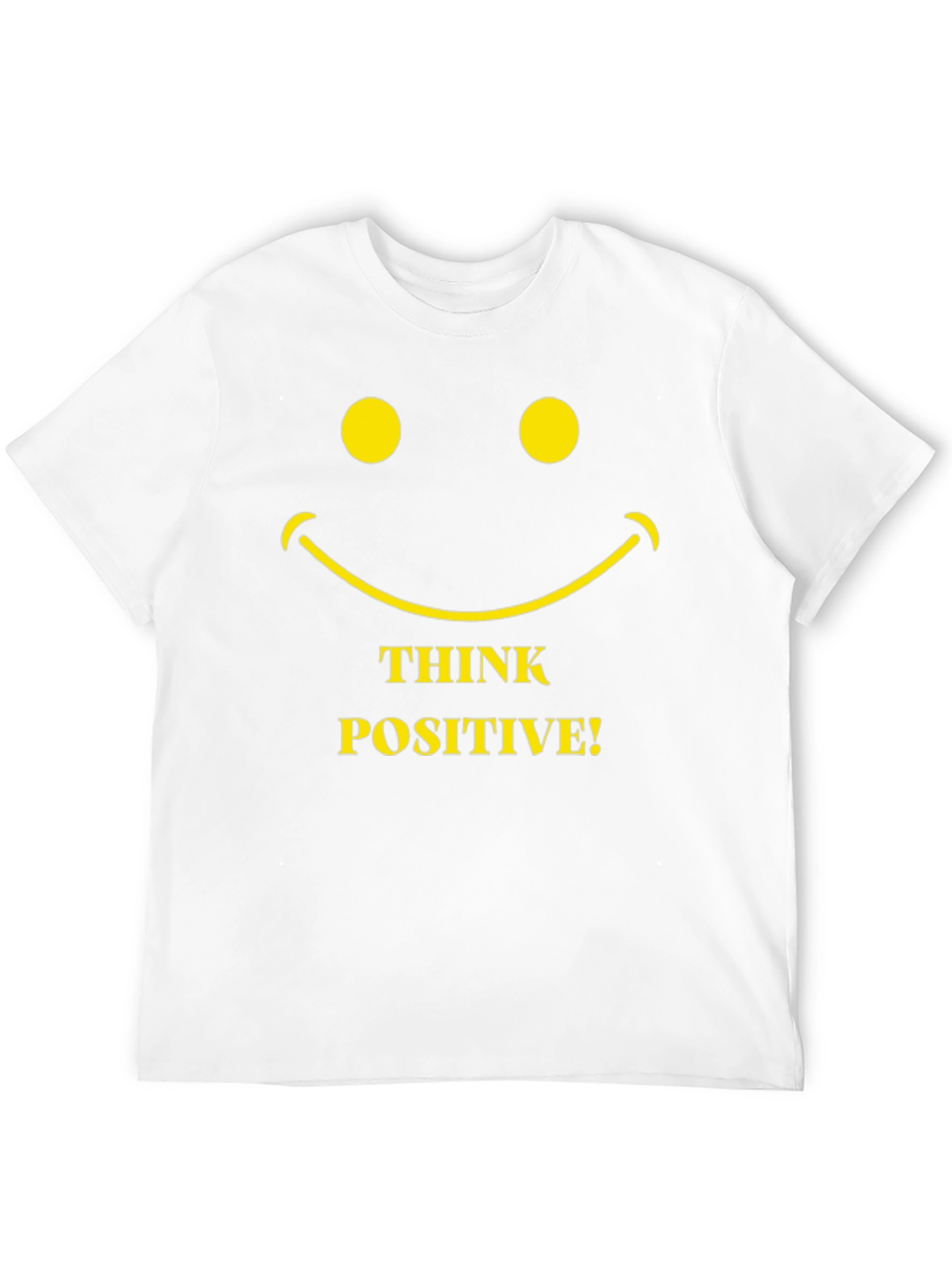 Think Positive Smiley Face Graphic T-Shirt