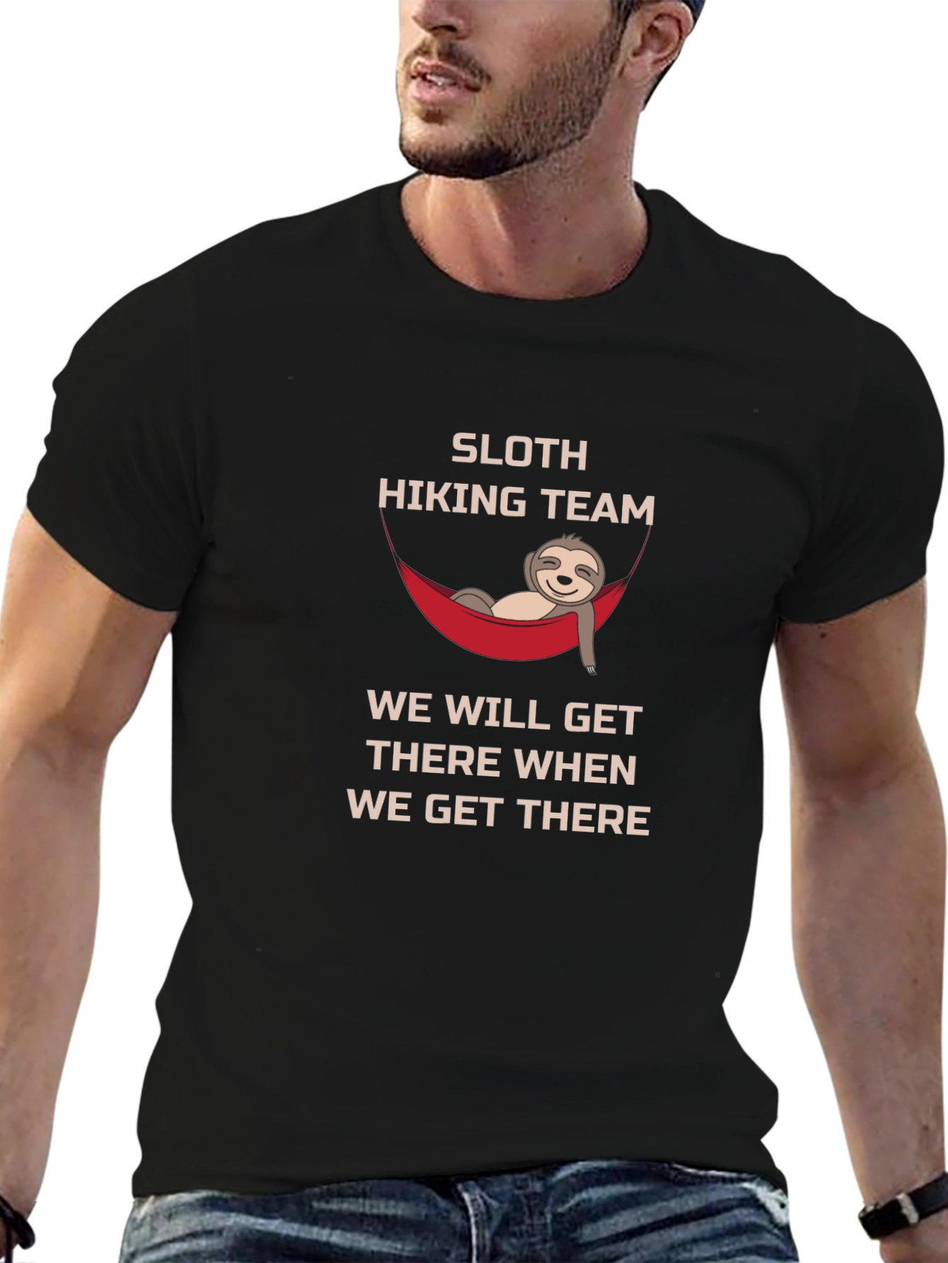 Sloth Hiking Team Tee: Relaxed Adventure Shirt