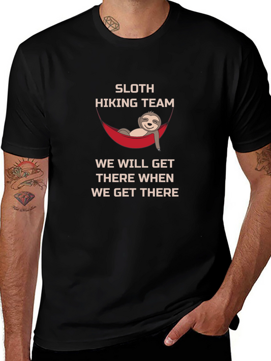 Sloth Hiking Team Tee: Relaxed Adventure Shirt