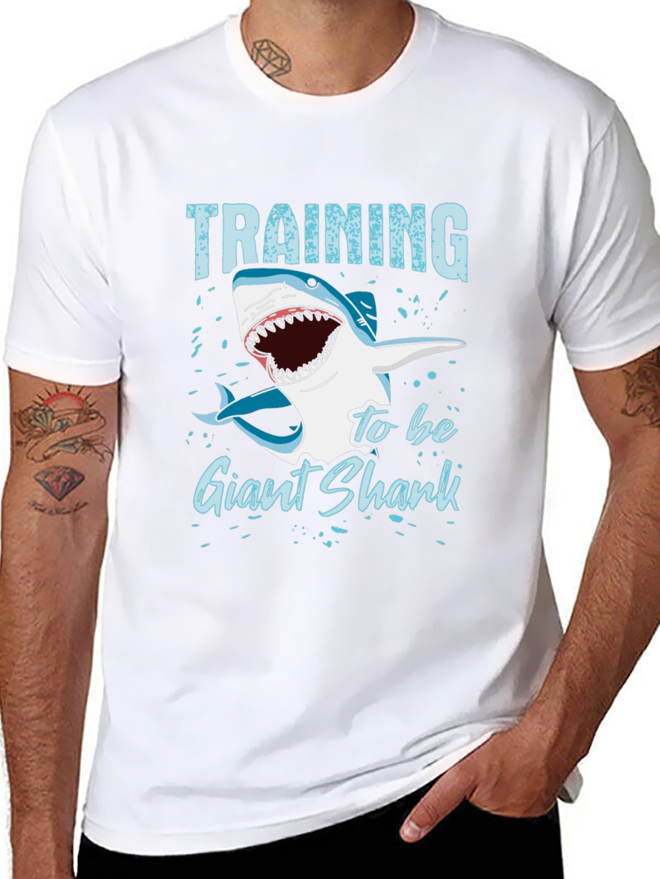 Training To Be Giant Shark Graphic T-Shirt