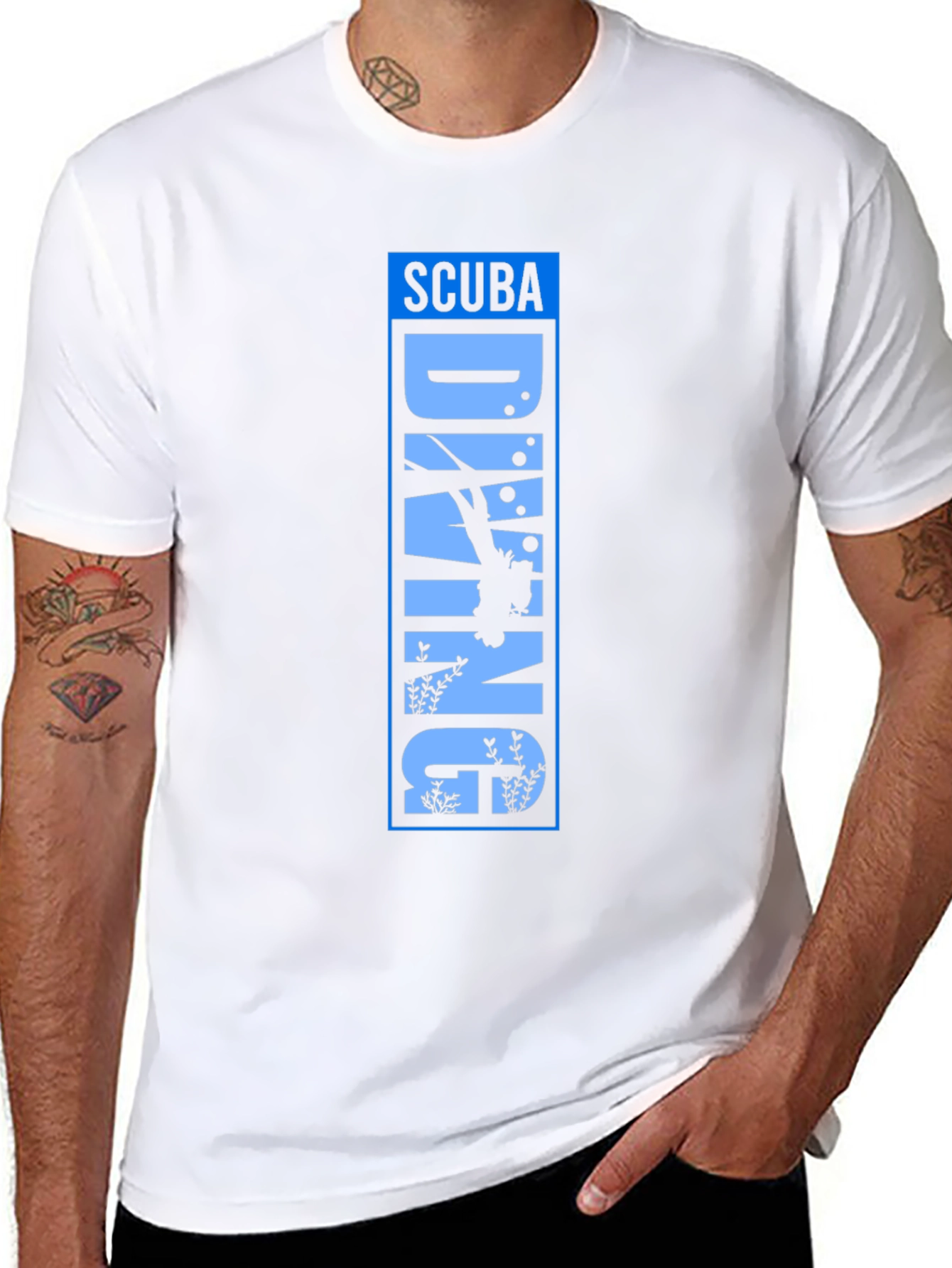 Scuba Diving Graphic Tee - Black Unisex T-Shirt
