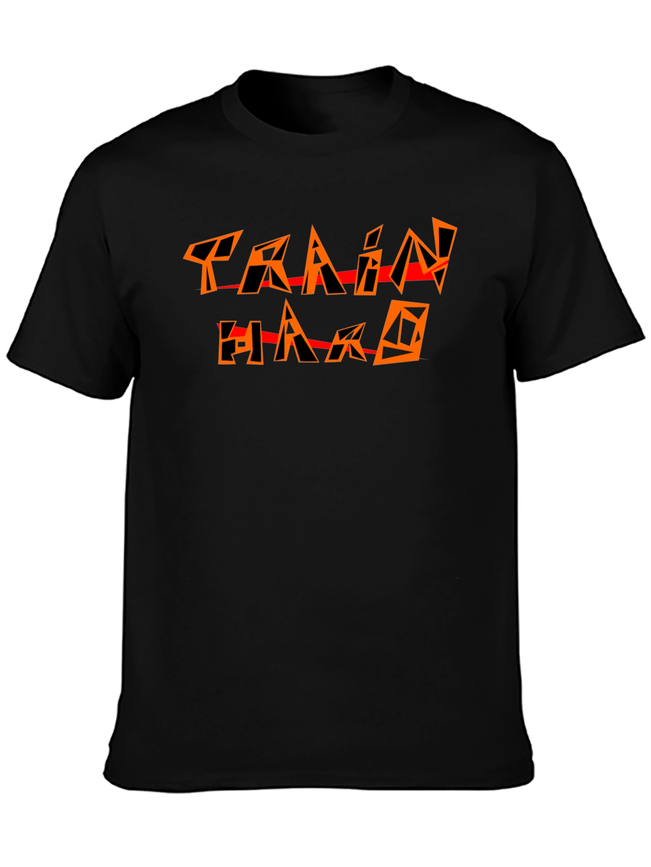 Train Hard Black Graphic Tee