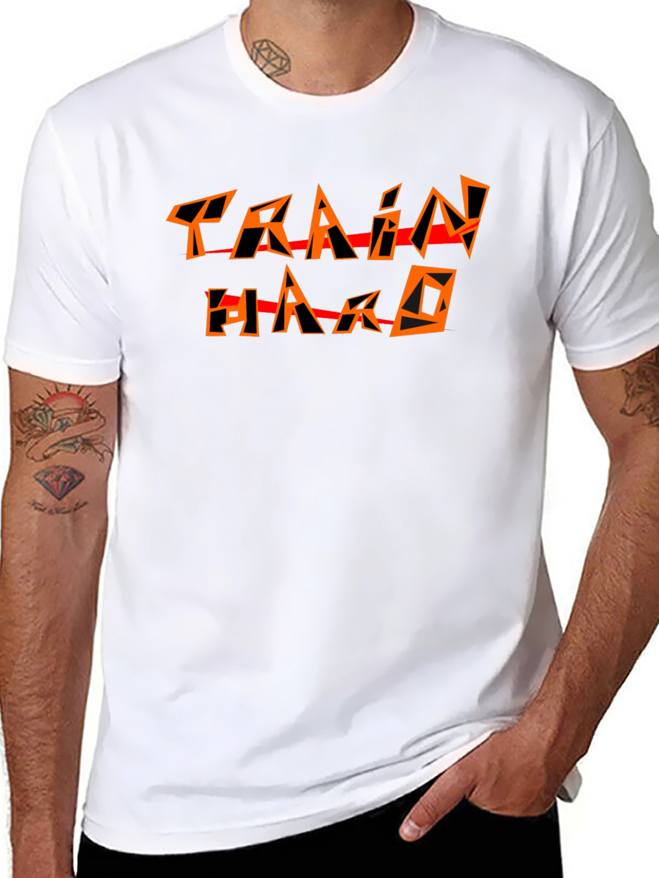 Train Hard Black Graphic Tee
