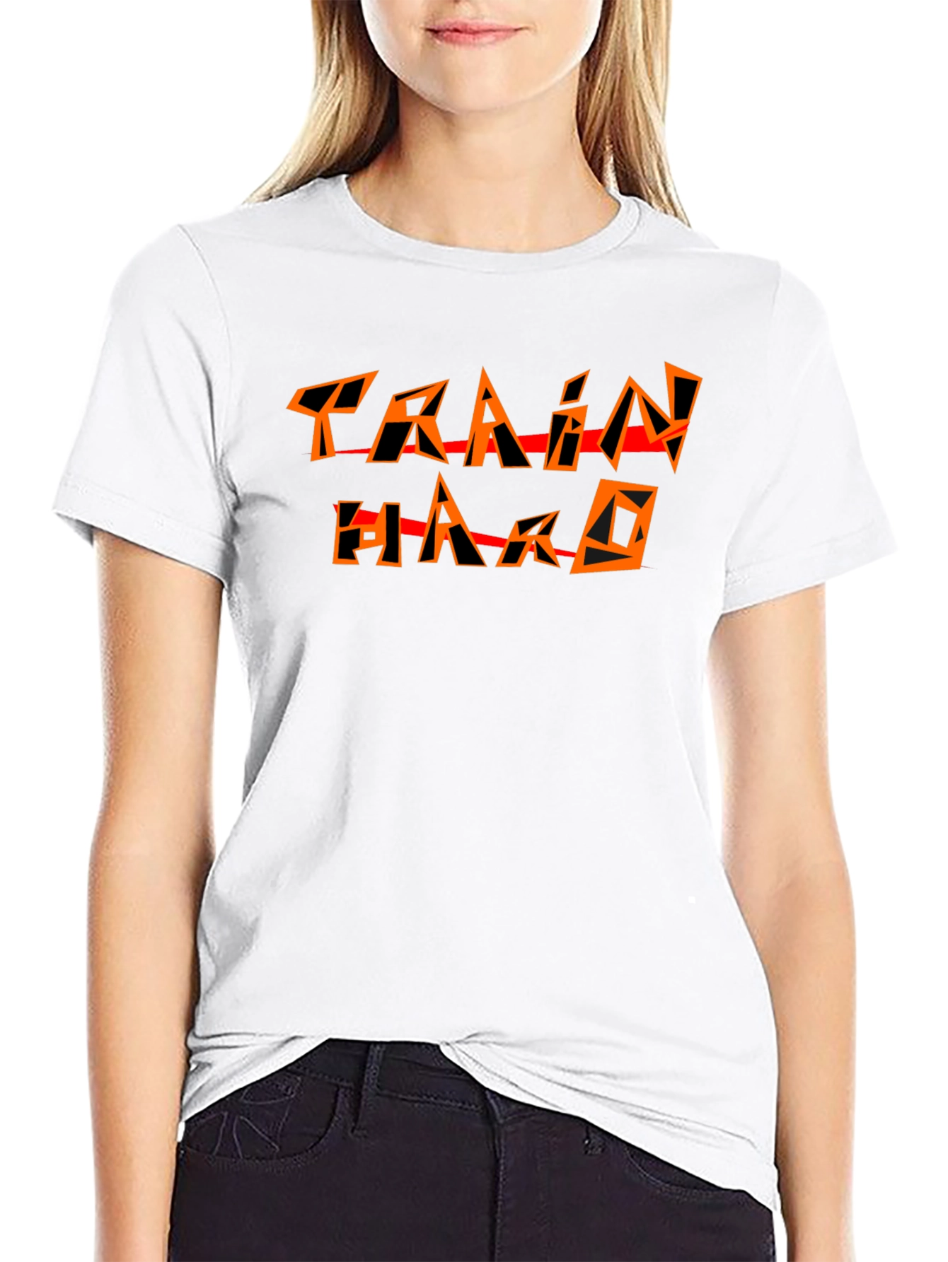 Train Hard Black Graphic Tee