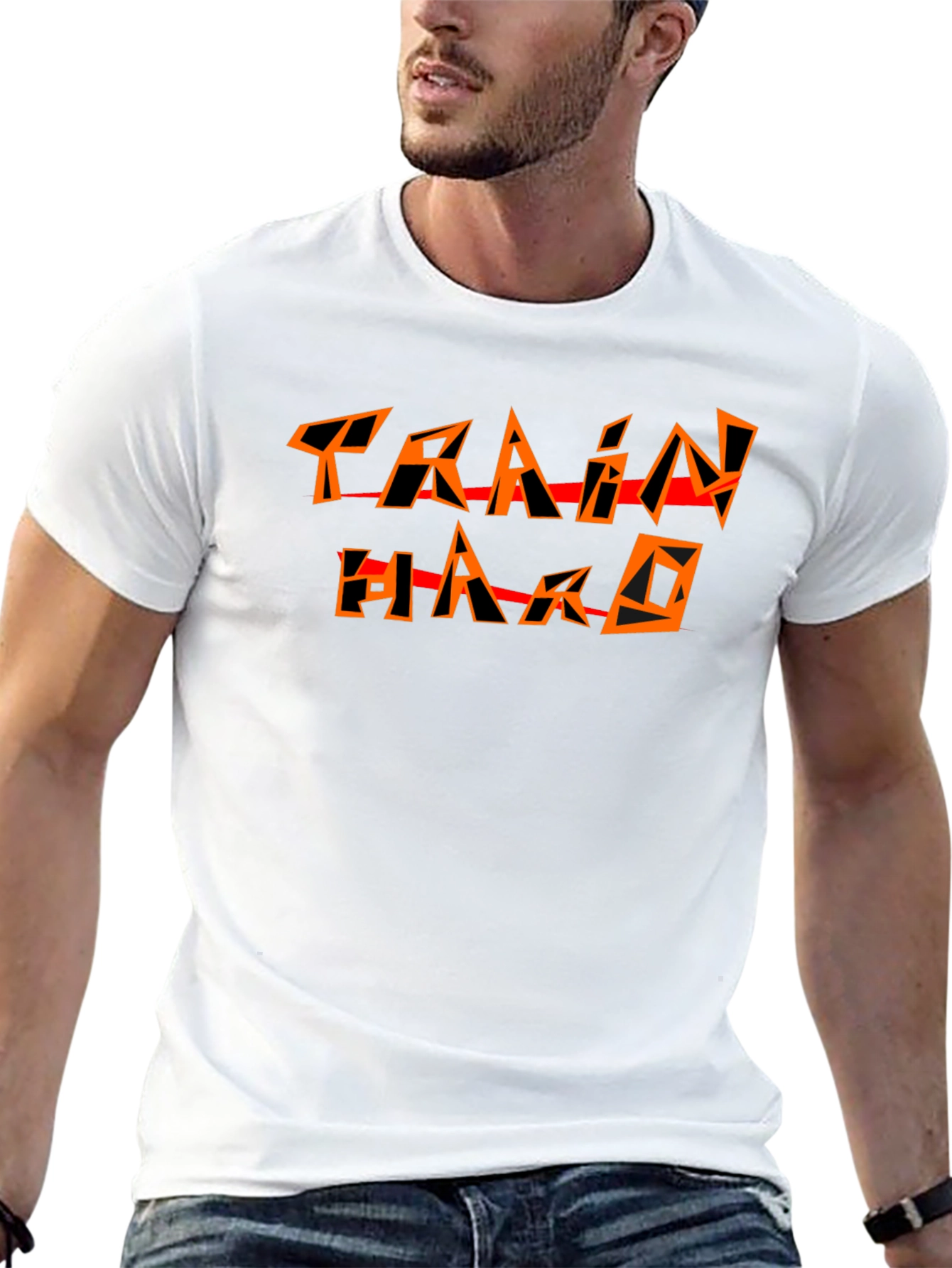 Train Hard Black Graphic Tee