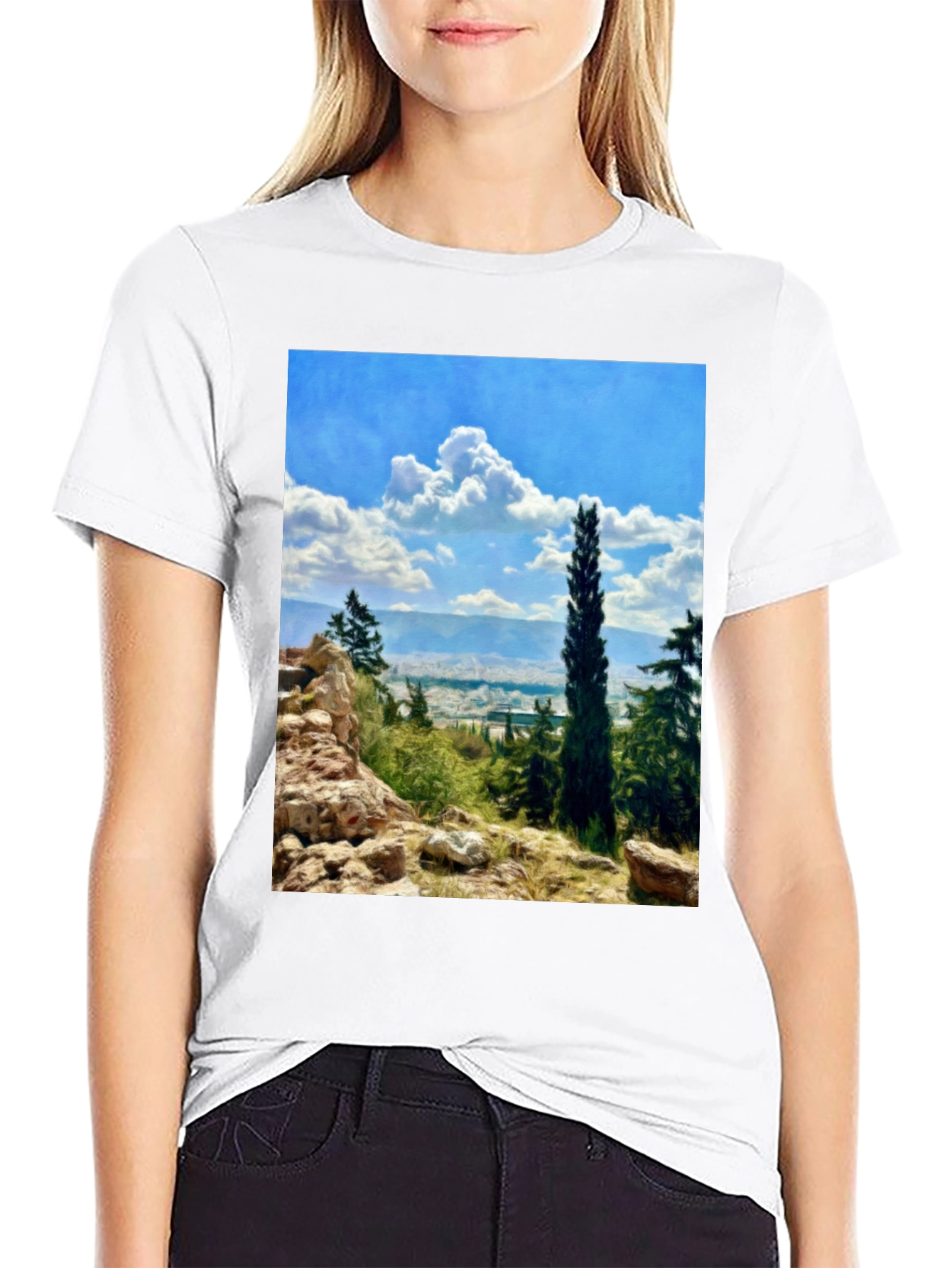 Scenic Landscape Graphic Print T-Shirt