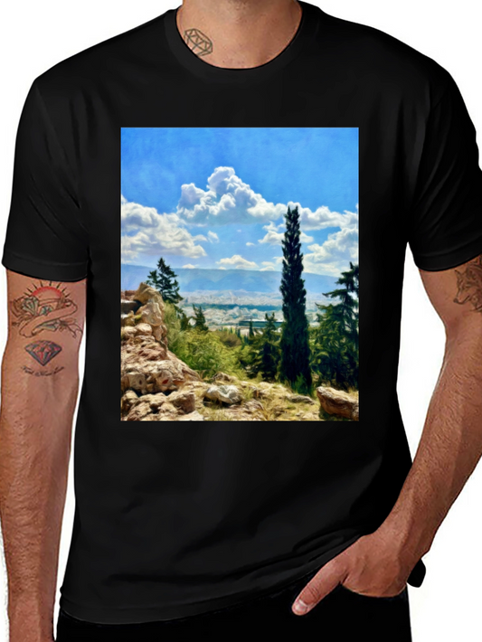 Scenic Landscape Graphic Print T-Shirt