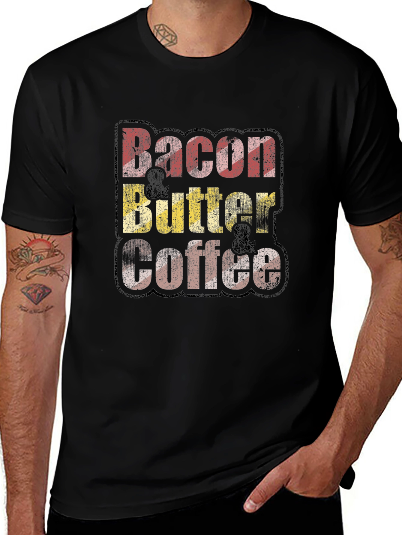 Bacon Butter & Coffee Graphic T-Shirt