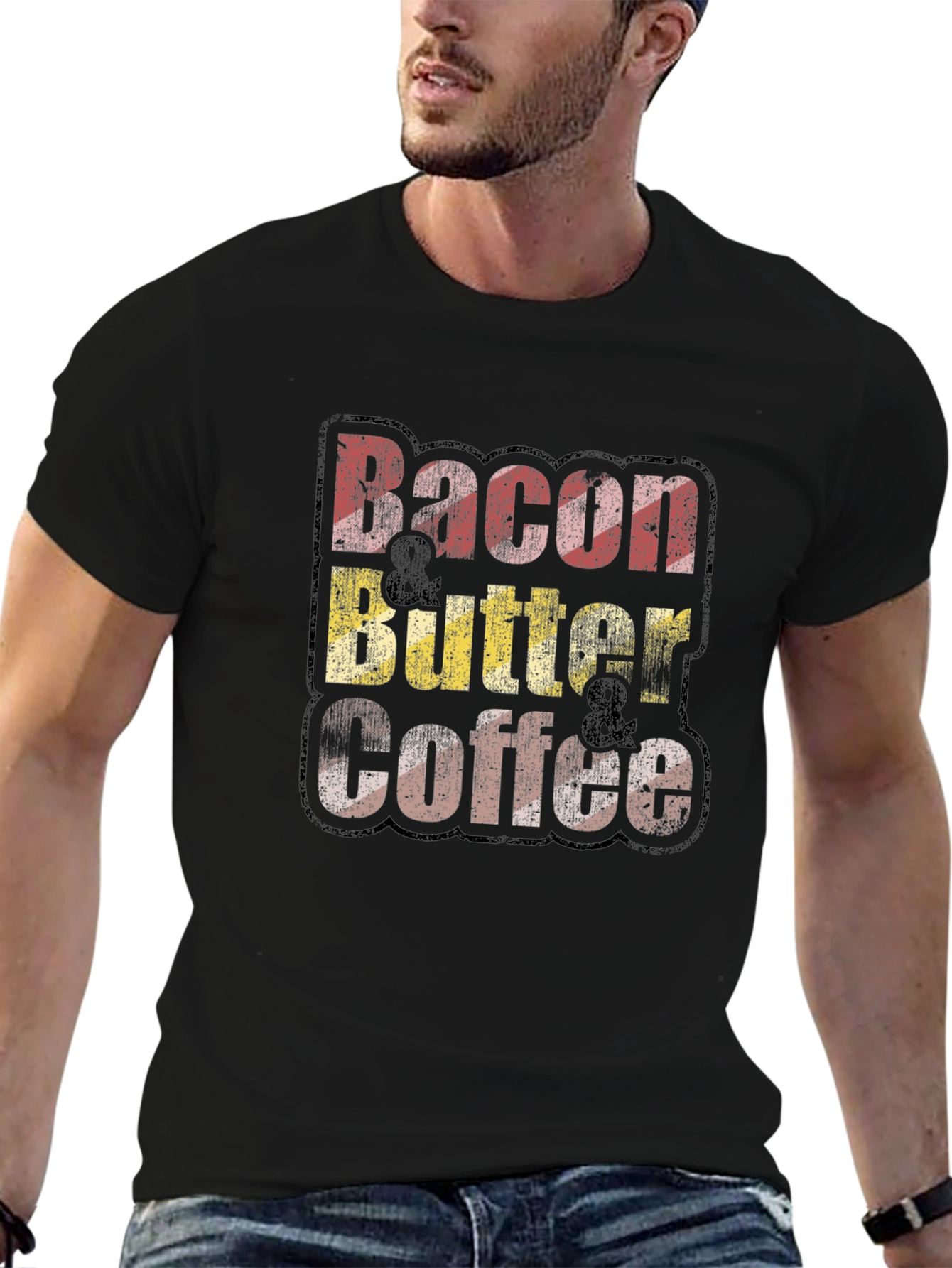 Bacon Butter & Coffee Graphic T-Shirt