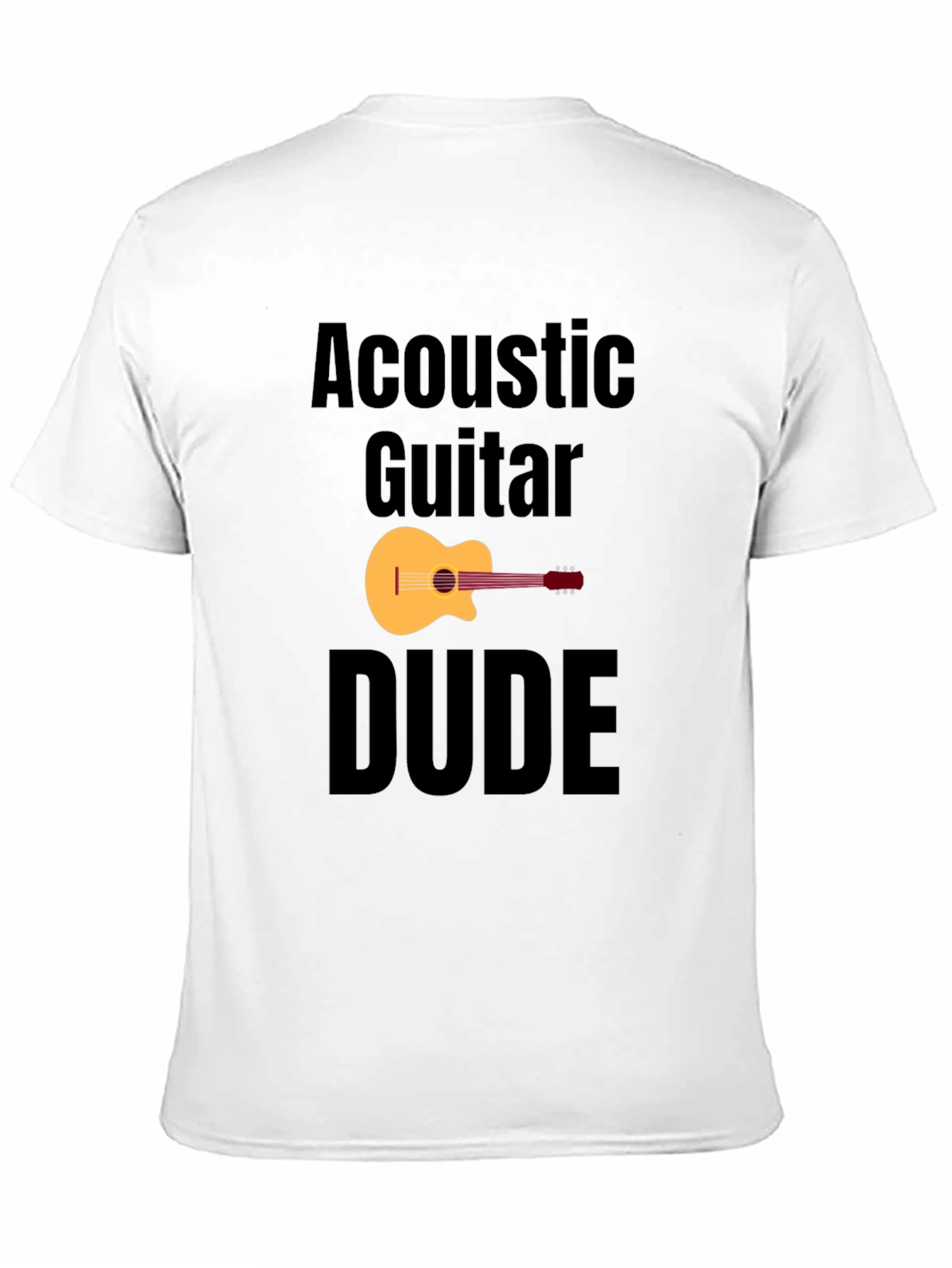 Acoustic Guitar Dude Black Graphic T-Shirt