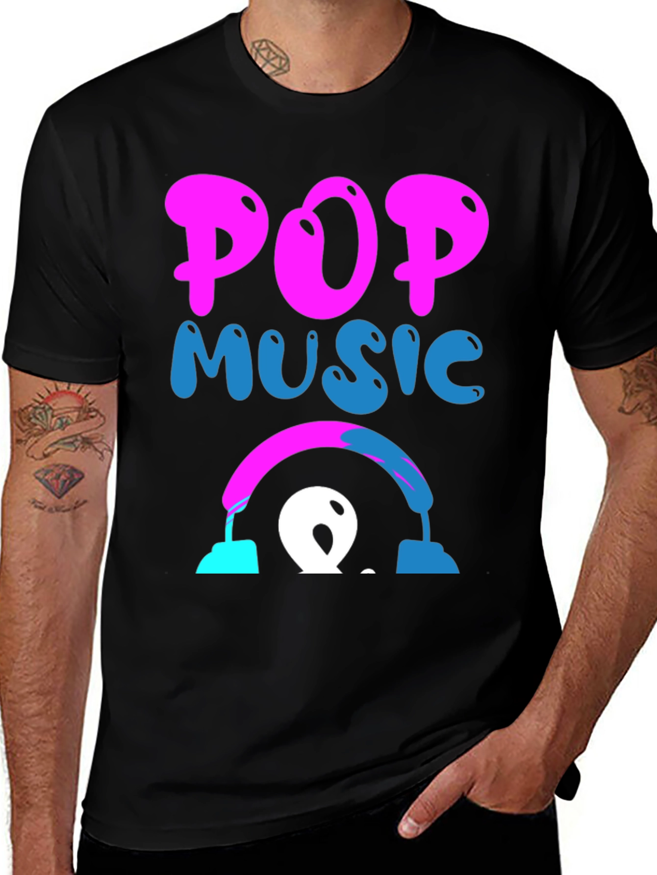 Pop Music Graphic Tee - Funky Design!