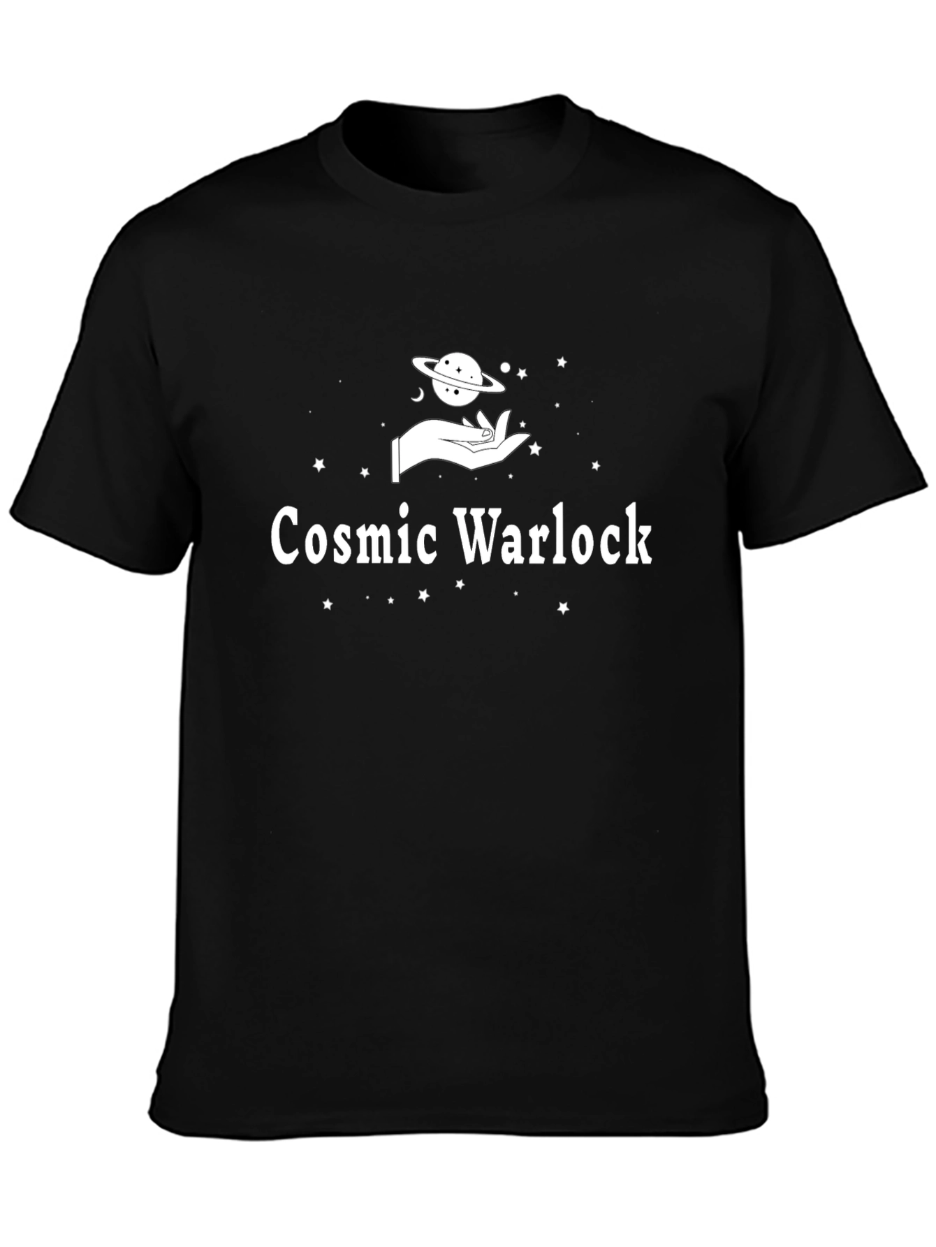 Cosmic Warlock Graphic T-Shirt - Black