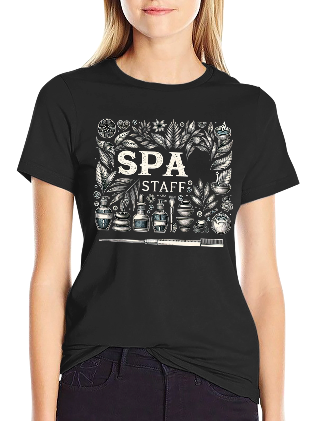 Spa Staff Graphic Print T-Shirt