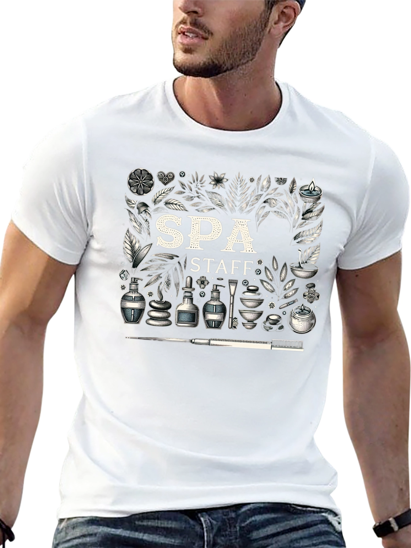 Spa Staff Graphic Print T-Shirt