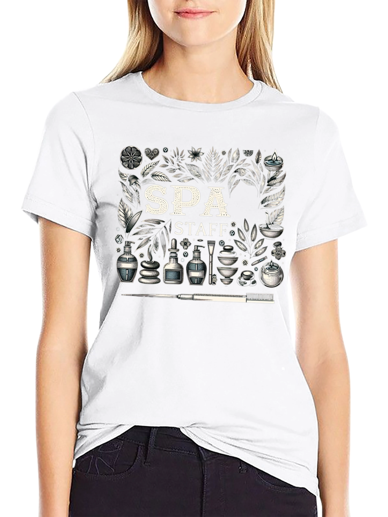 Spa Staff Graphic Print T-Shirt