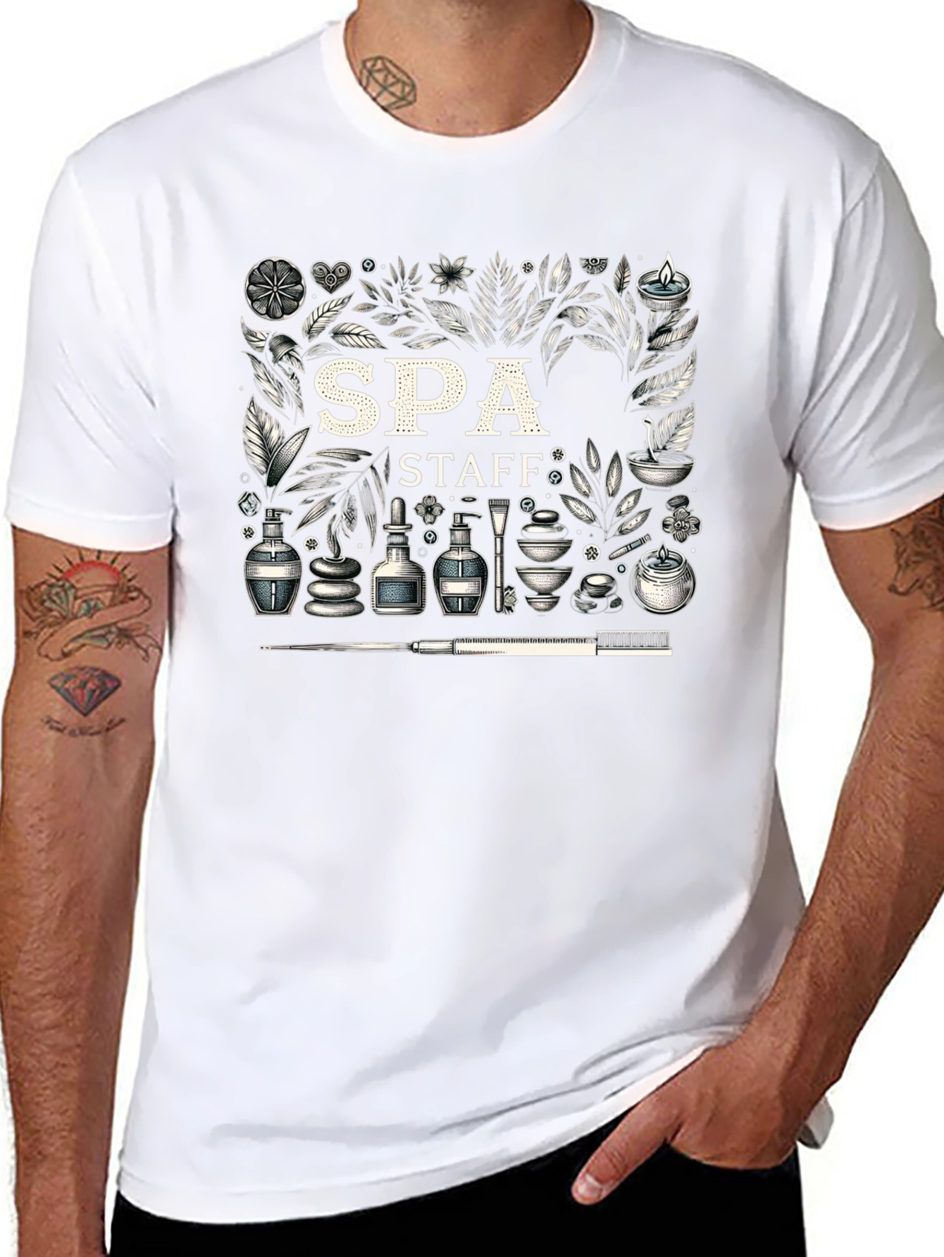 Spa Staff Graphic Print T-Shirt