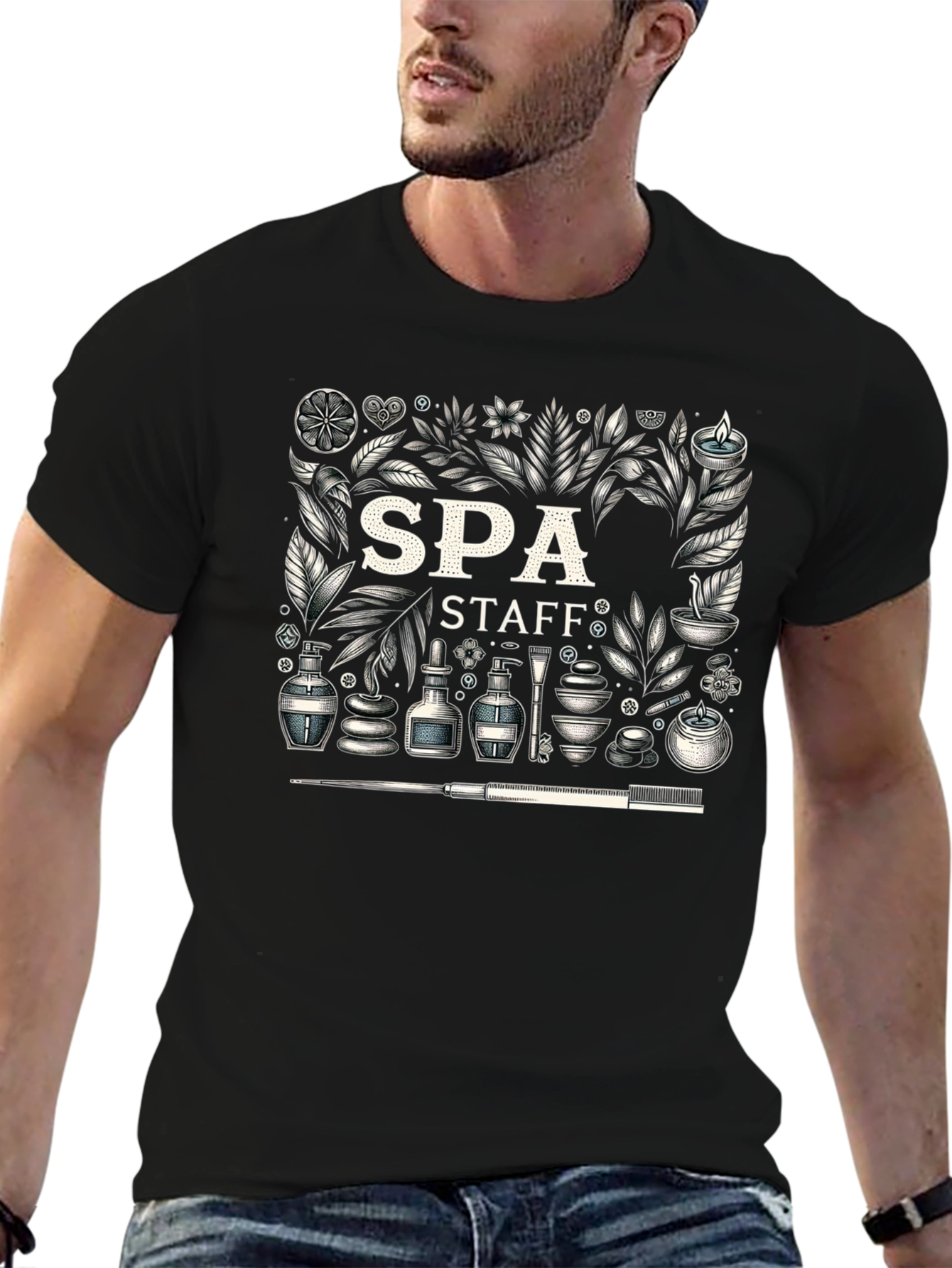 Spa Staff Graphic Print T-Shirt