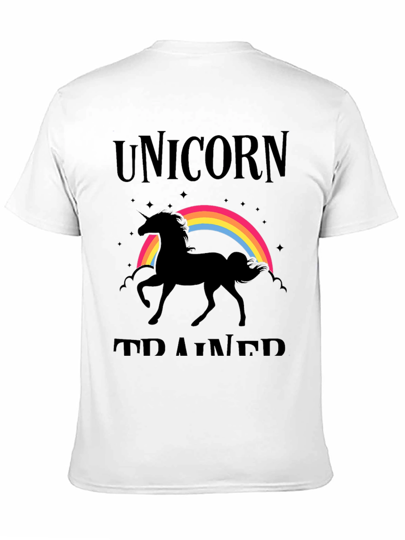 Unicorn Trainer Graphic T-Shirt - Black