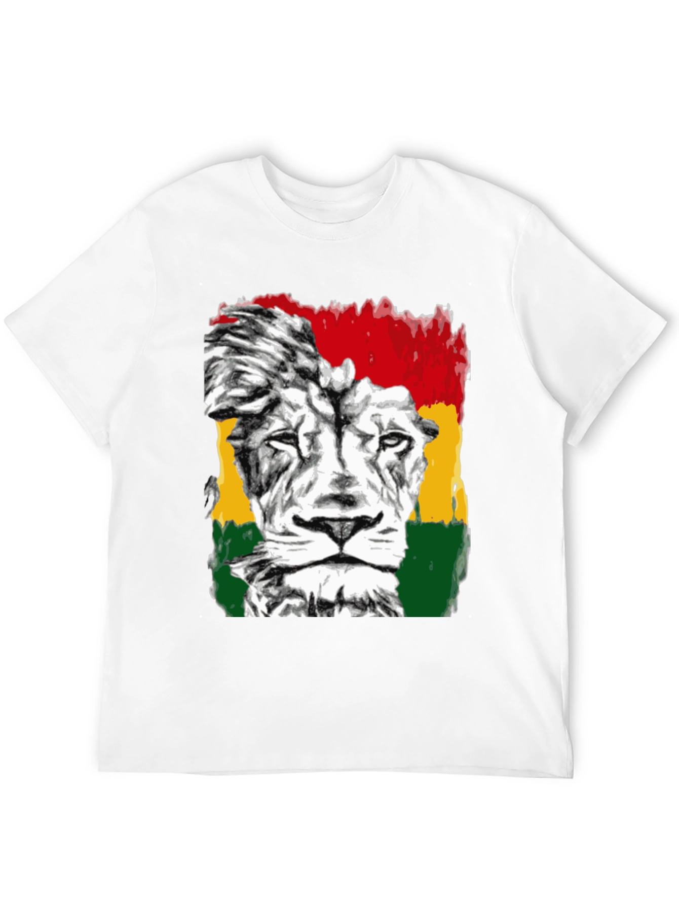 Rasta Lion Graphic Tee - Reggae Inspired Black T-Shirt