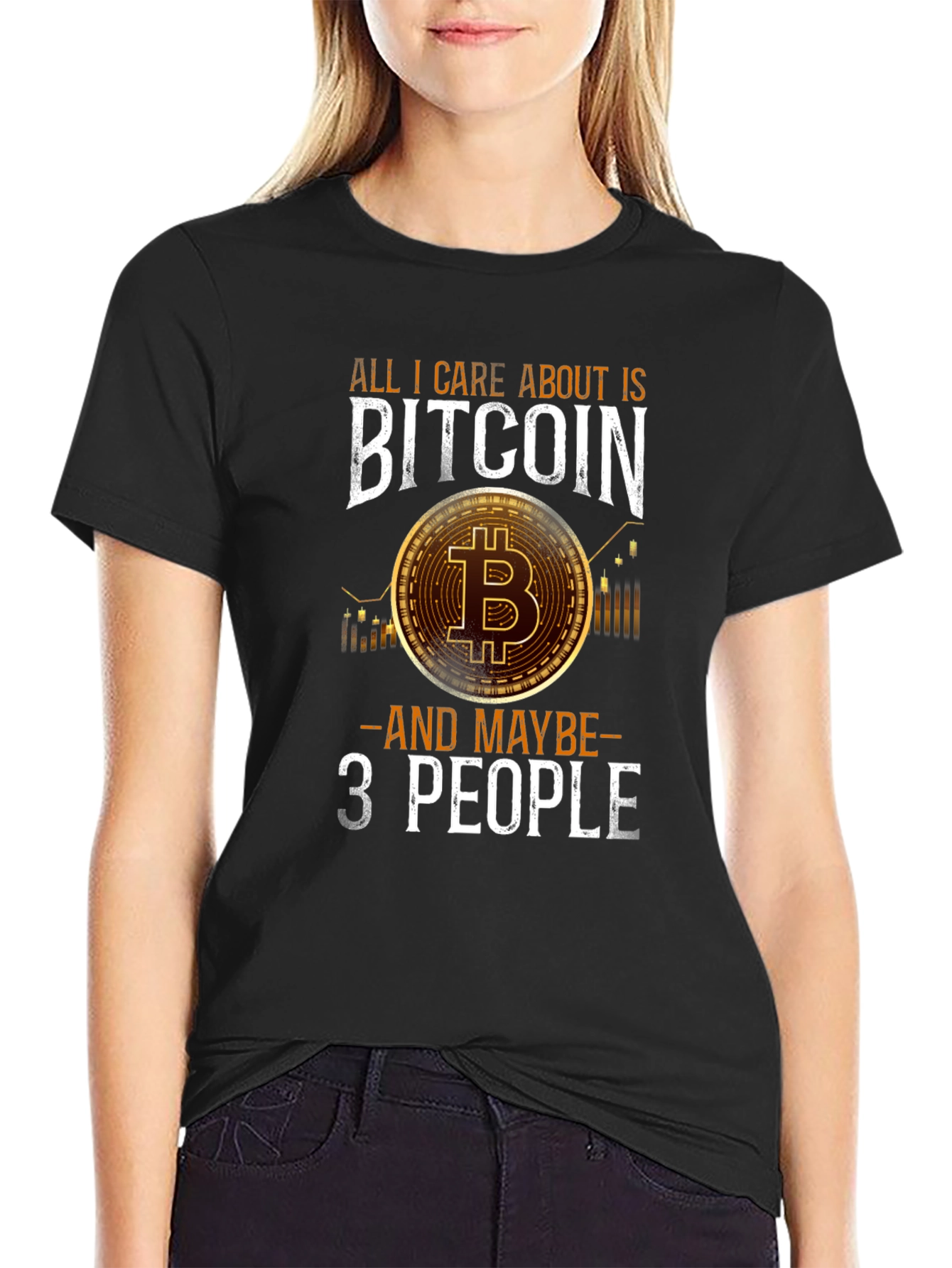 Bitcoin Enthusiast Graphic Tee - All I Care About
