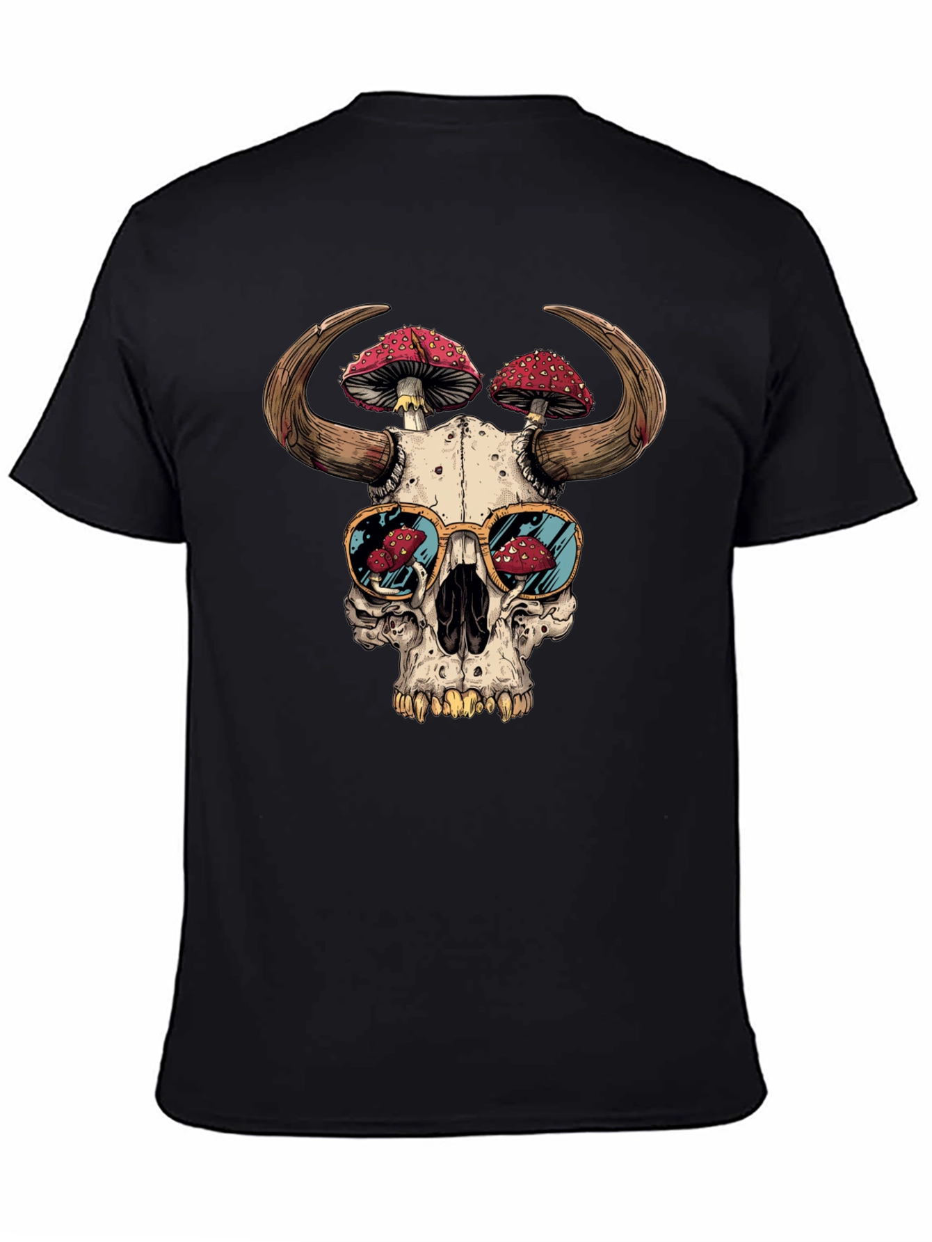 Skull Mushroom Horns T-Shirt