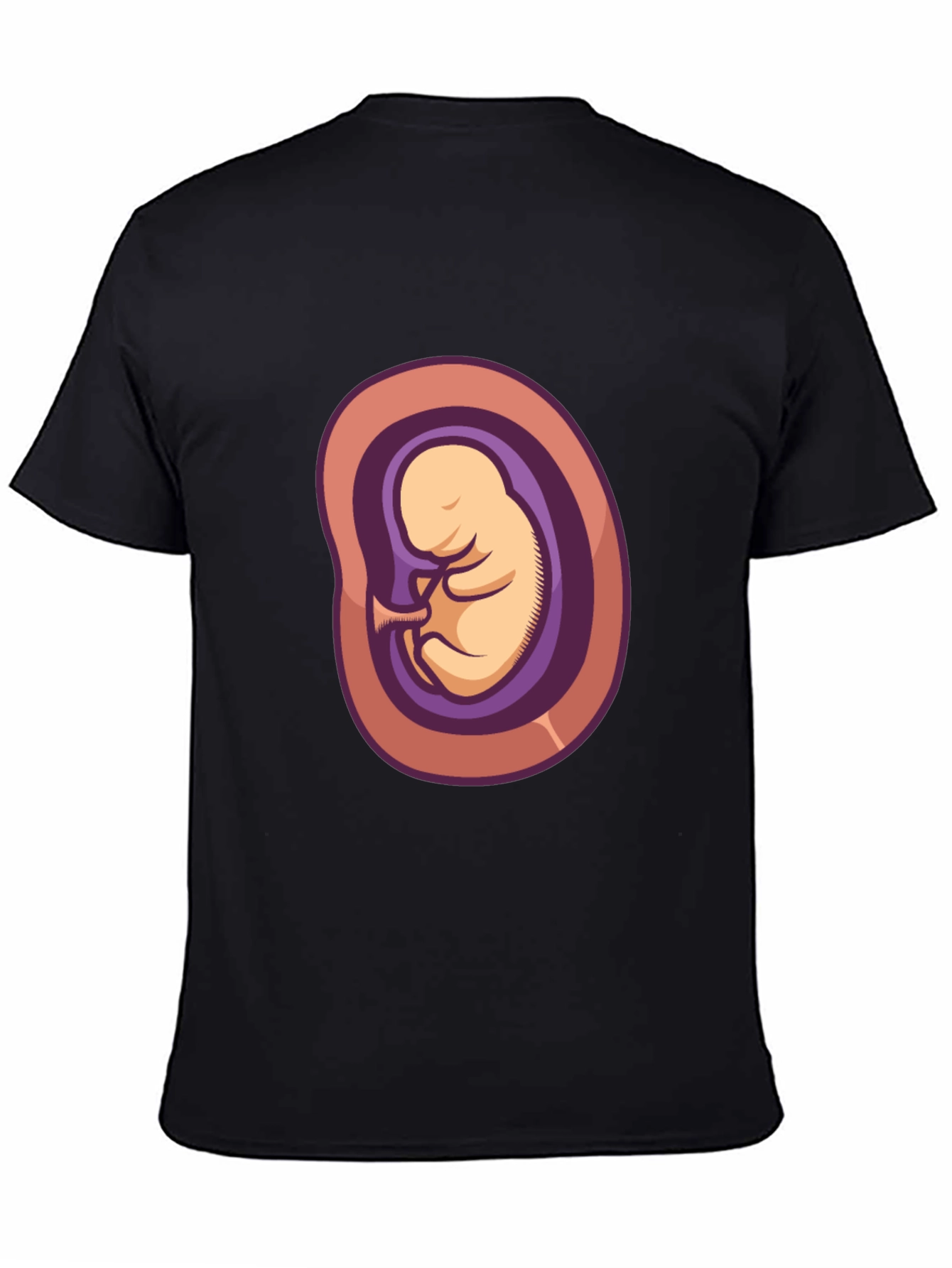 Embryo Graphic Tee - Black Cotton Shirt