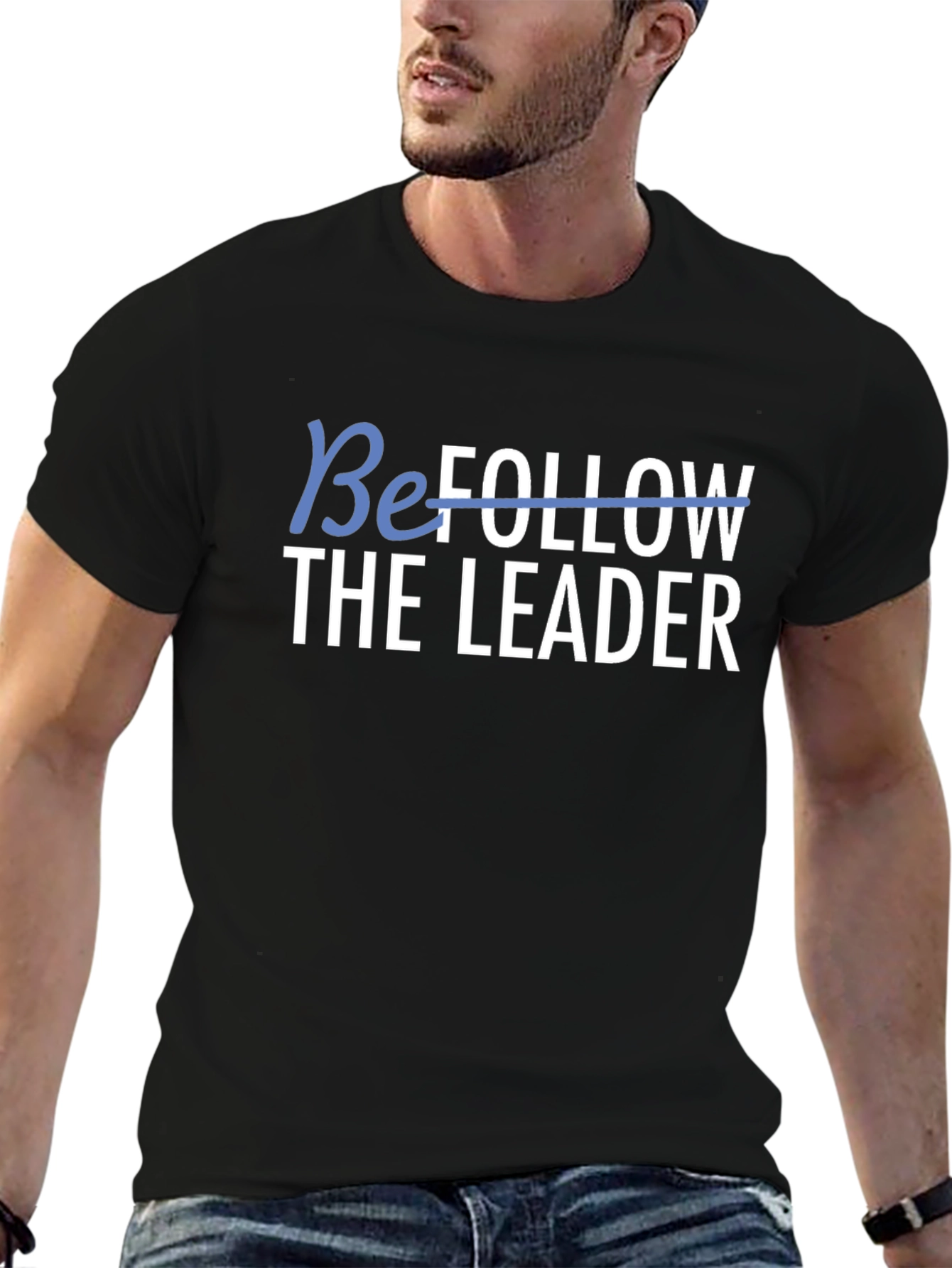 Be The Leader Black Graphic Tee