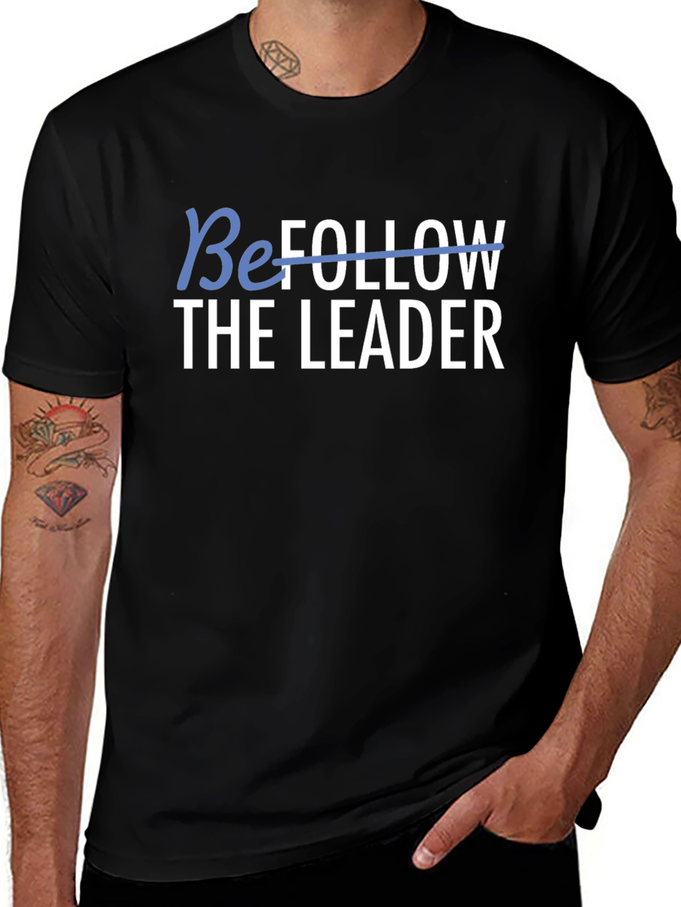 Be The Leader Black Graphic Tee