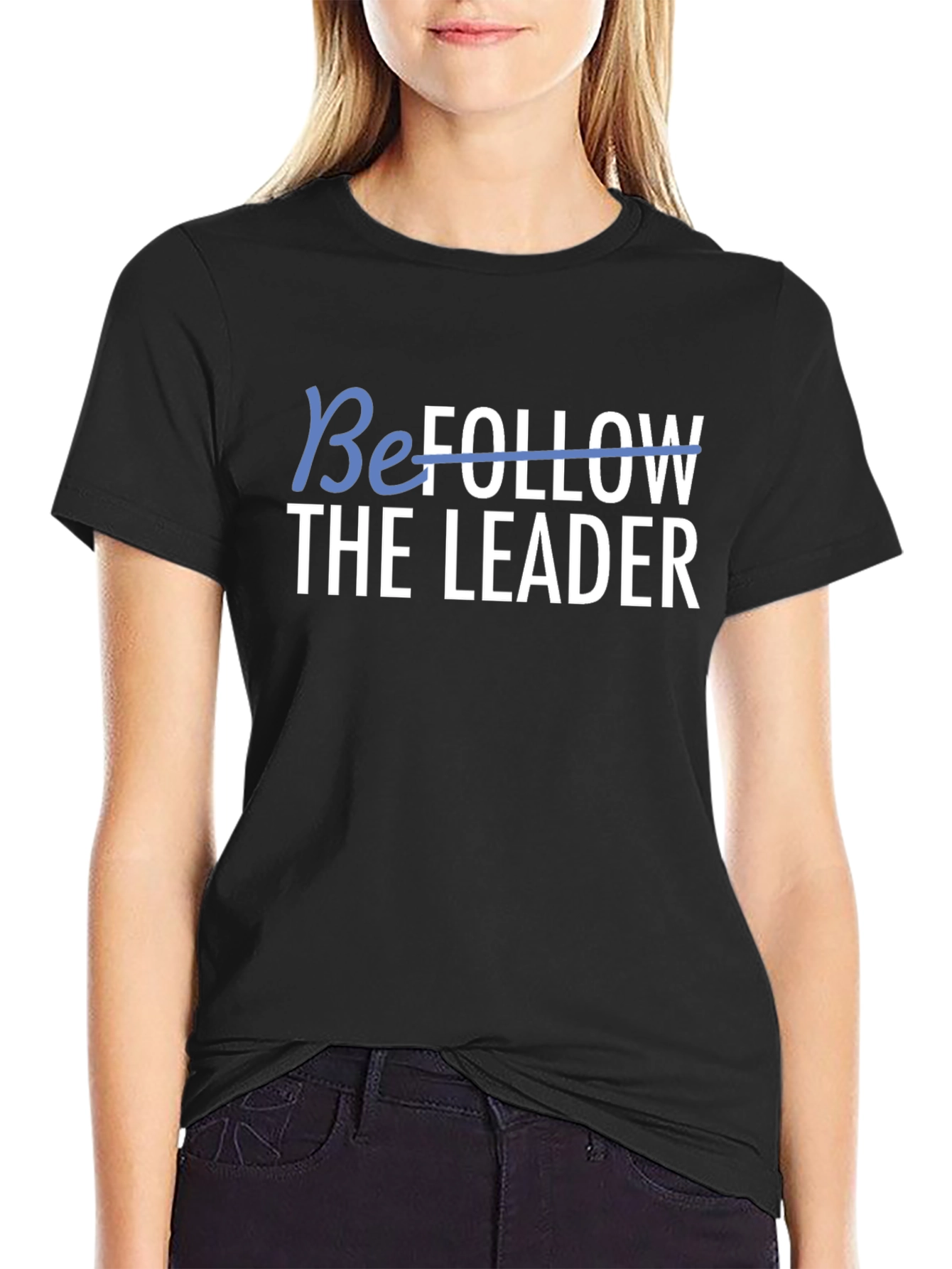 Be The Leader Black Graphic Tee