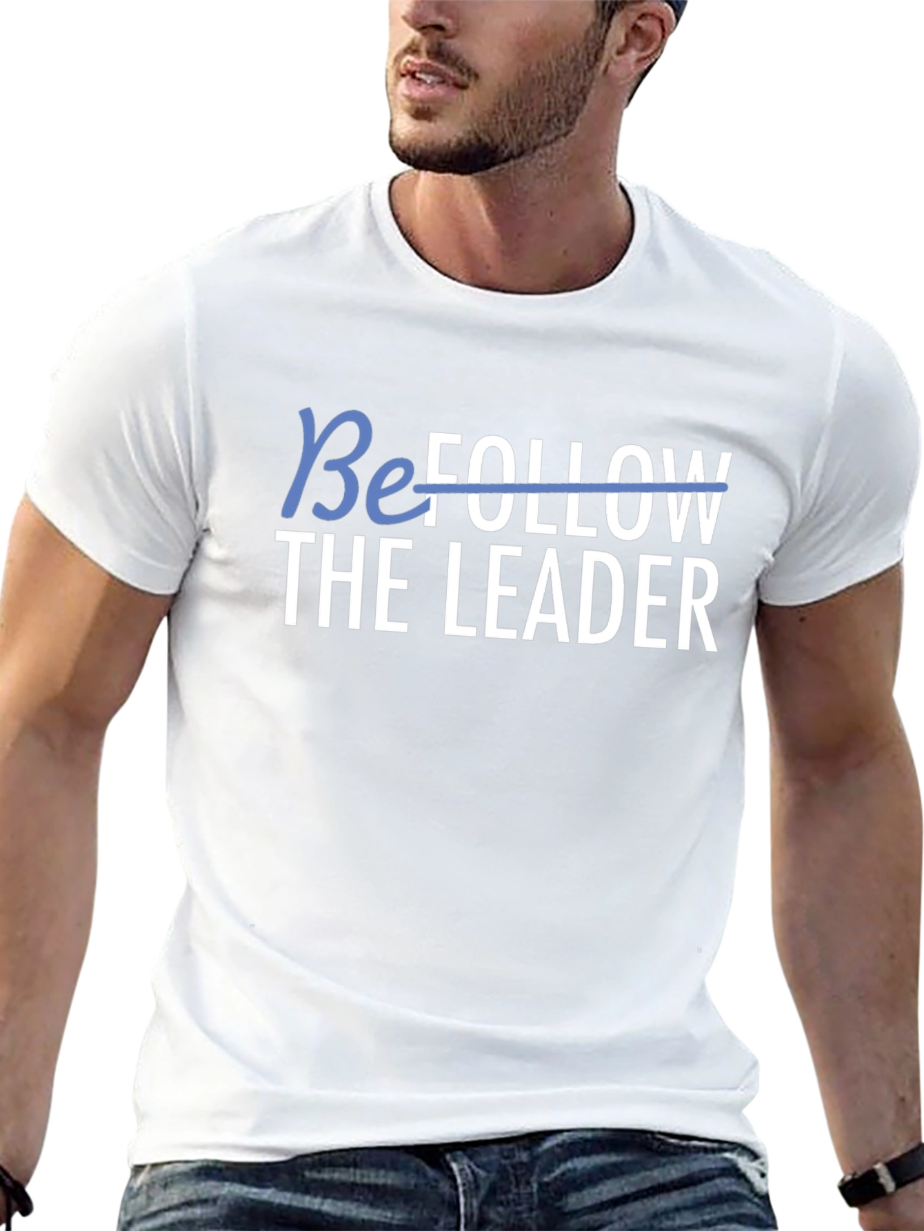 Be The Leader Black Graphic Tee