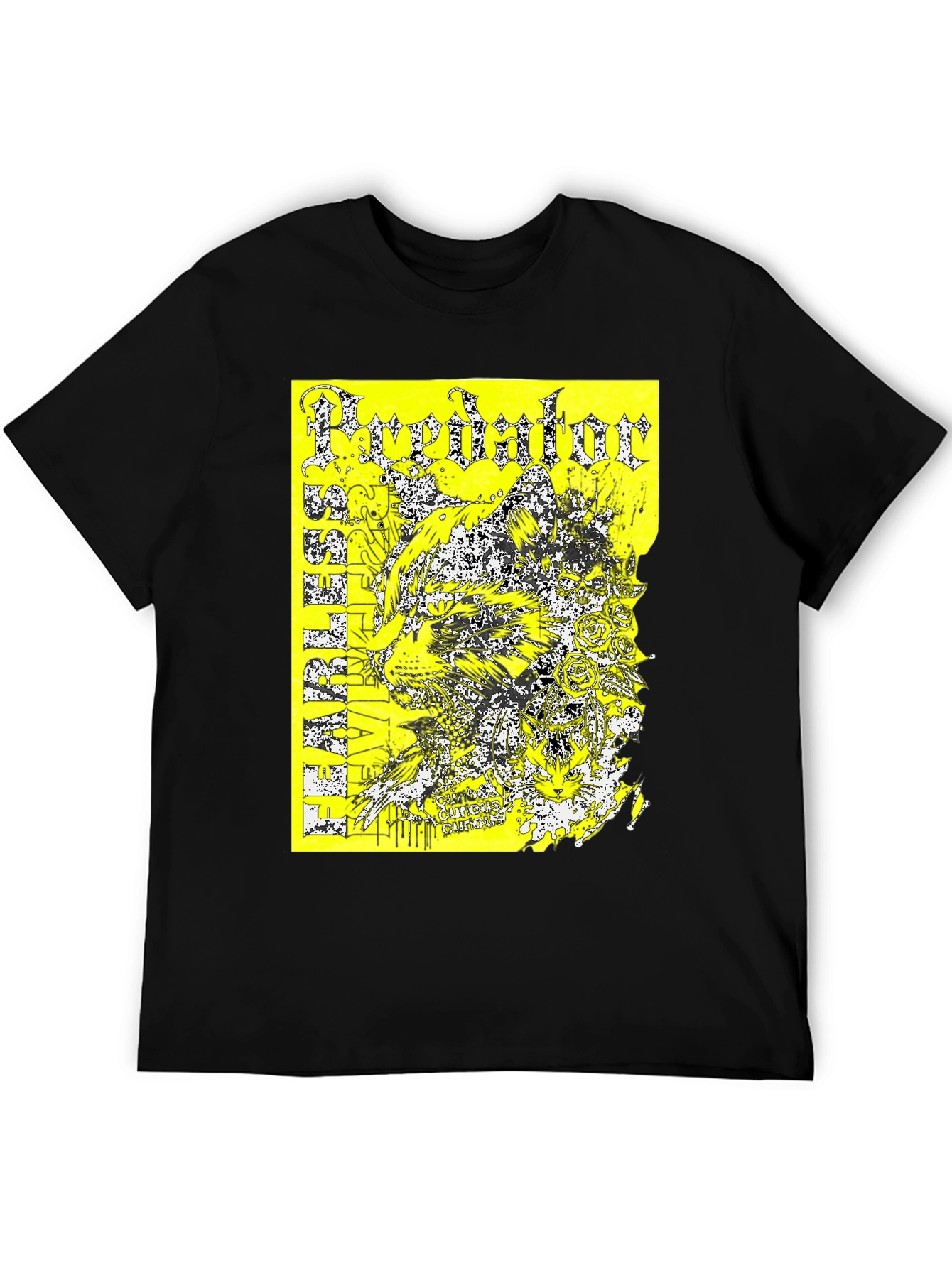 Predator Graphic Print T-Shirt - Black