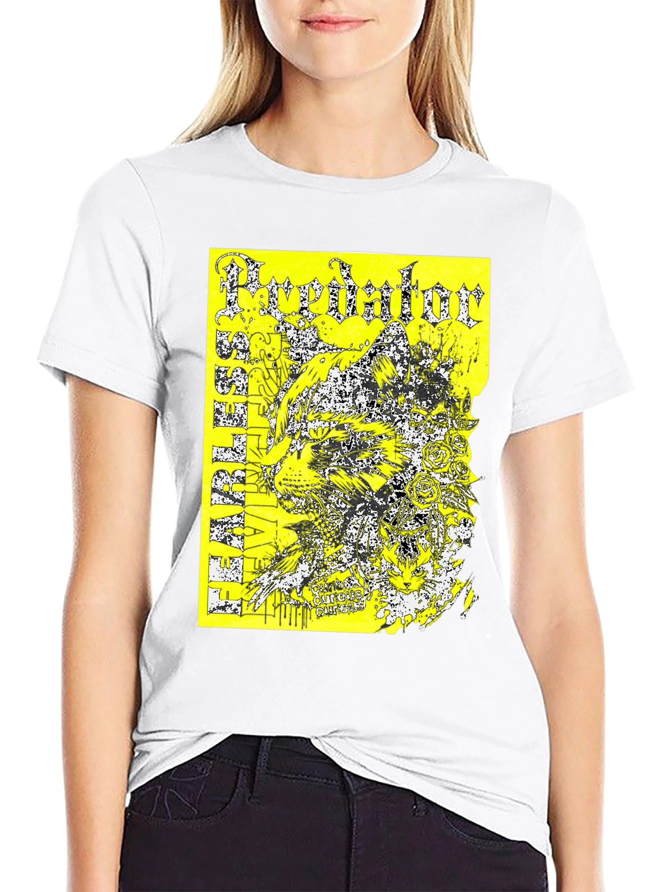 Predator Graphic Print T-Shirt - Black