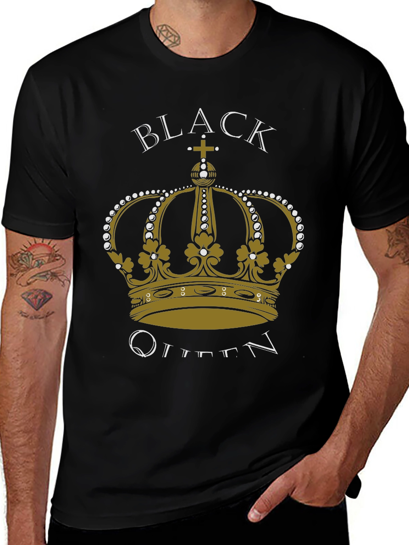 Black Queen Crown Graphic T-Shirt