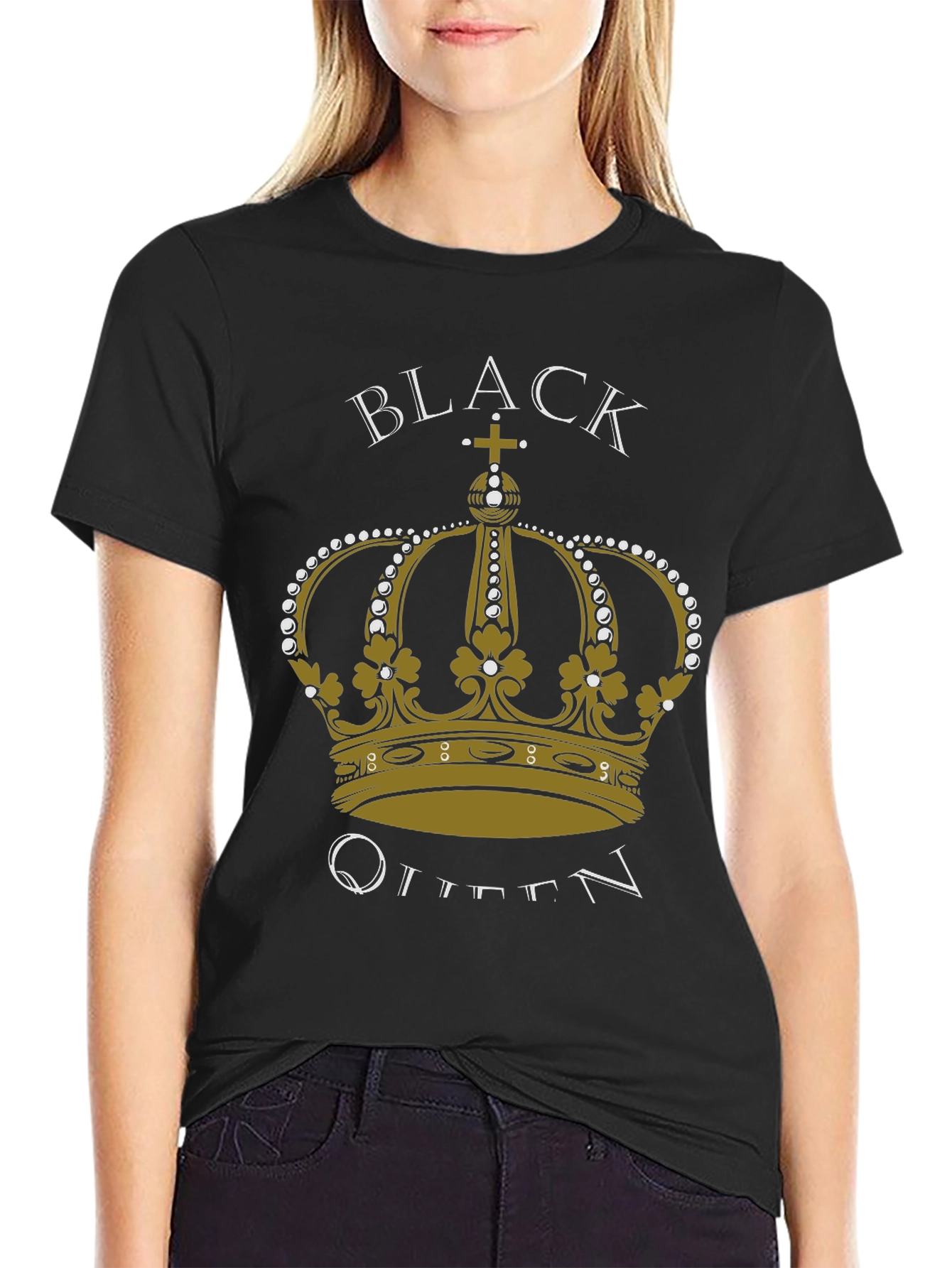 Black Queen Crown Graphic T-Shirt