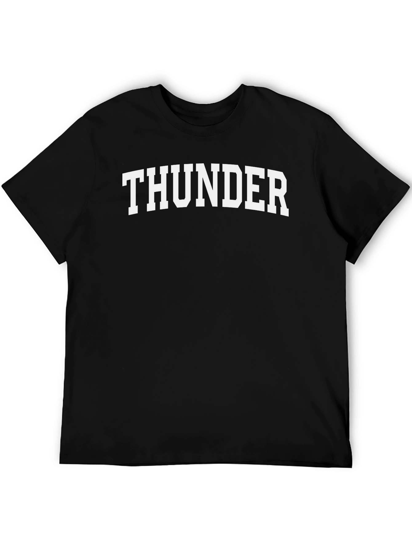 Thunder Graphic Tee - Classic Black Cotton T-Shirt