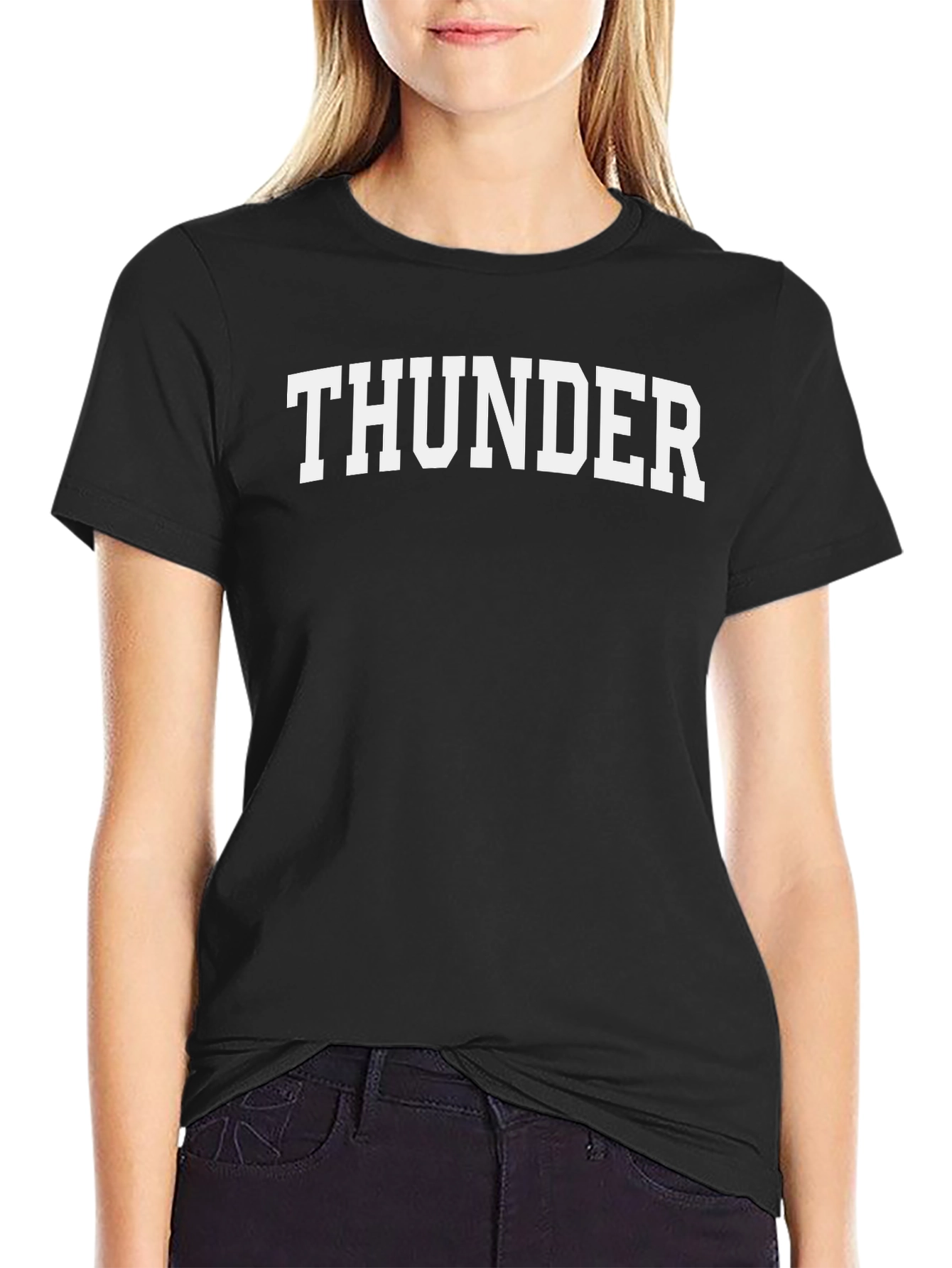 Thunder Graphic Tee - Classic Black Cotton T-Shirt