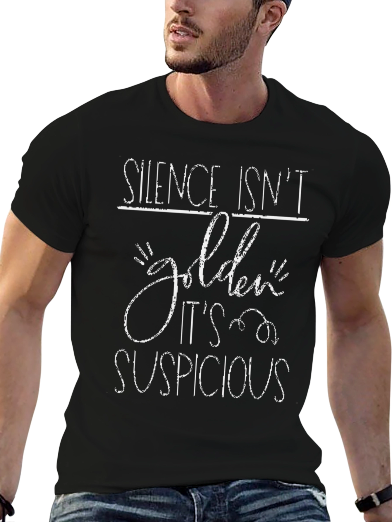 Silence Isnt Golden T-Shirt - Suspicious Humor Tee