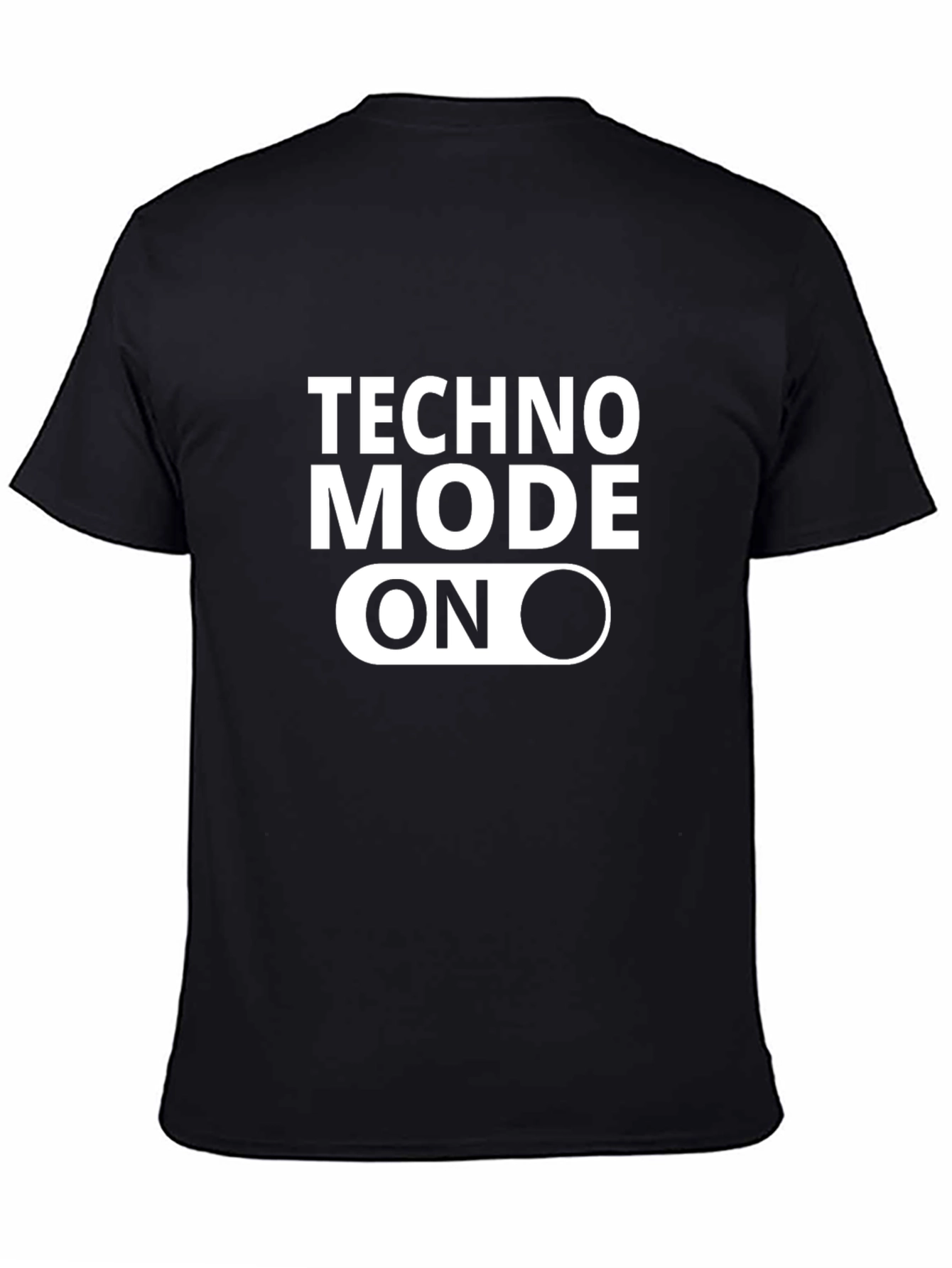 Techno Mode On T-Shirt - Black Graphic Tee