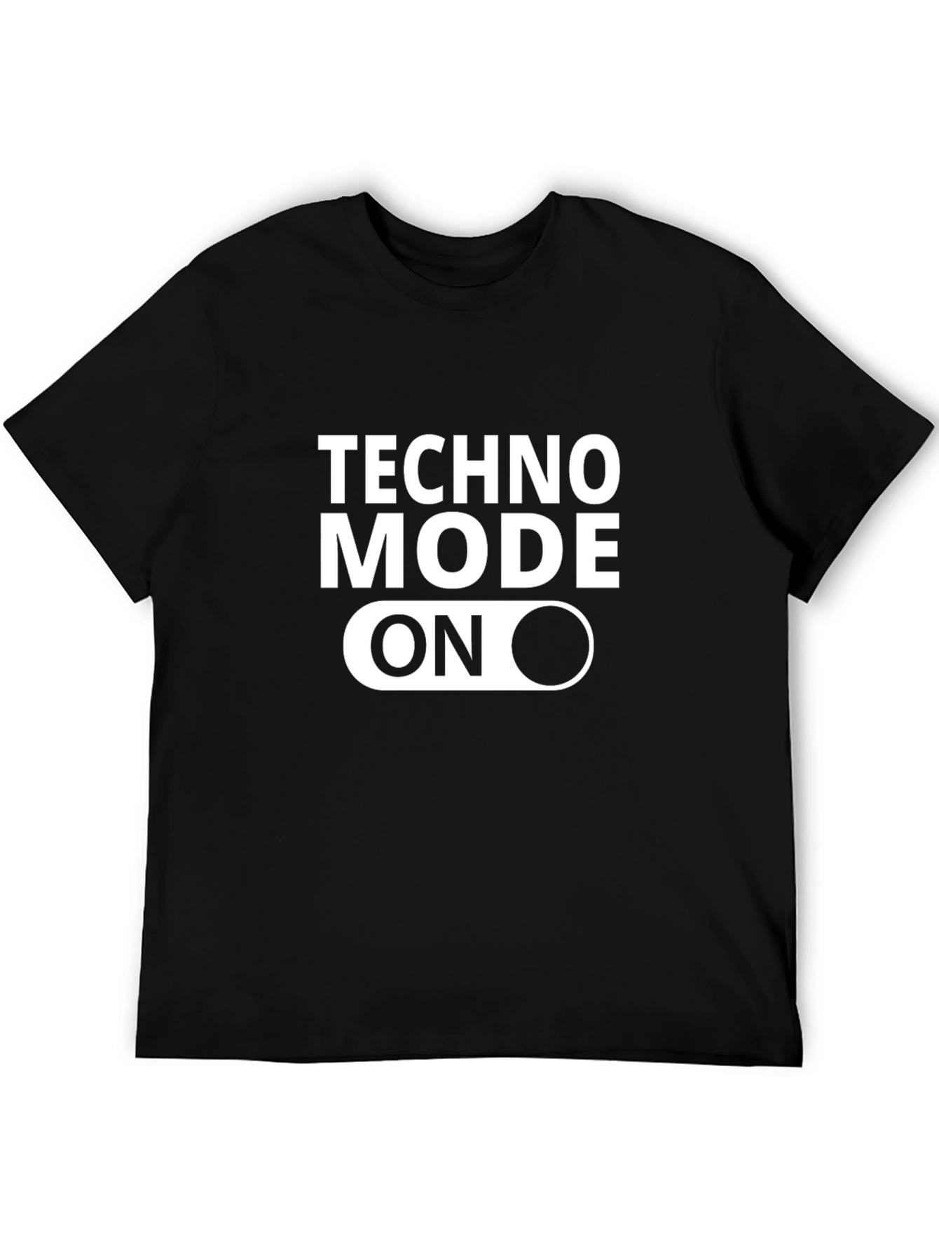 Techno Mode On T-Shirt - Black Graphic Tee