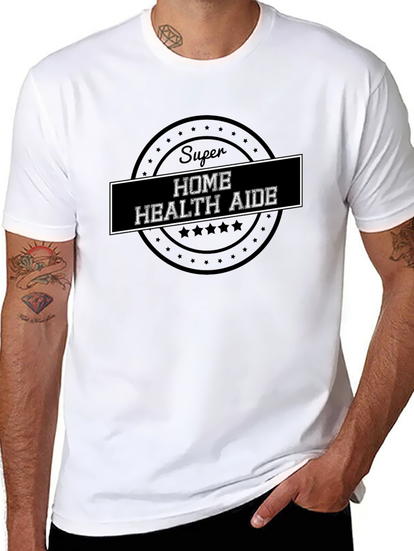 Super Home Health Aide Black T-Shirt