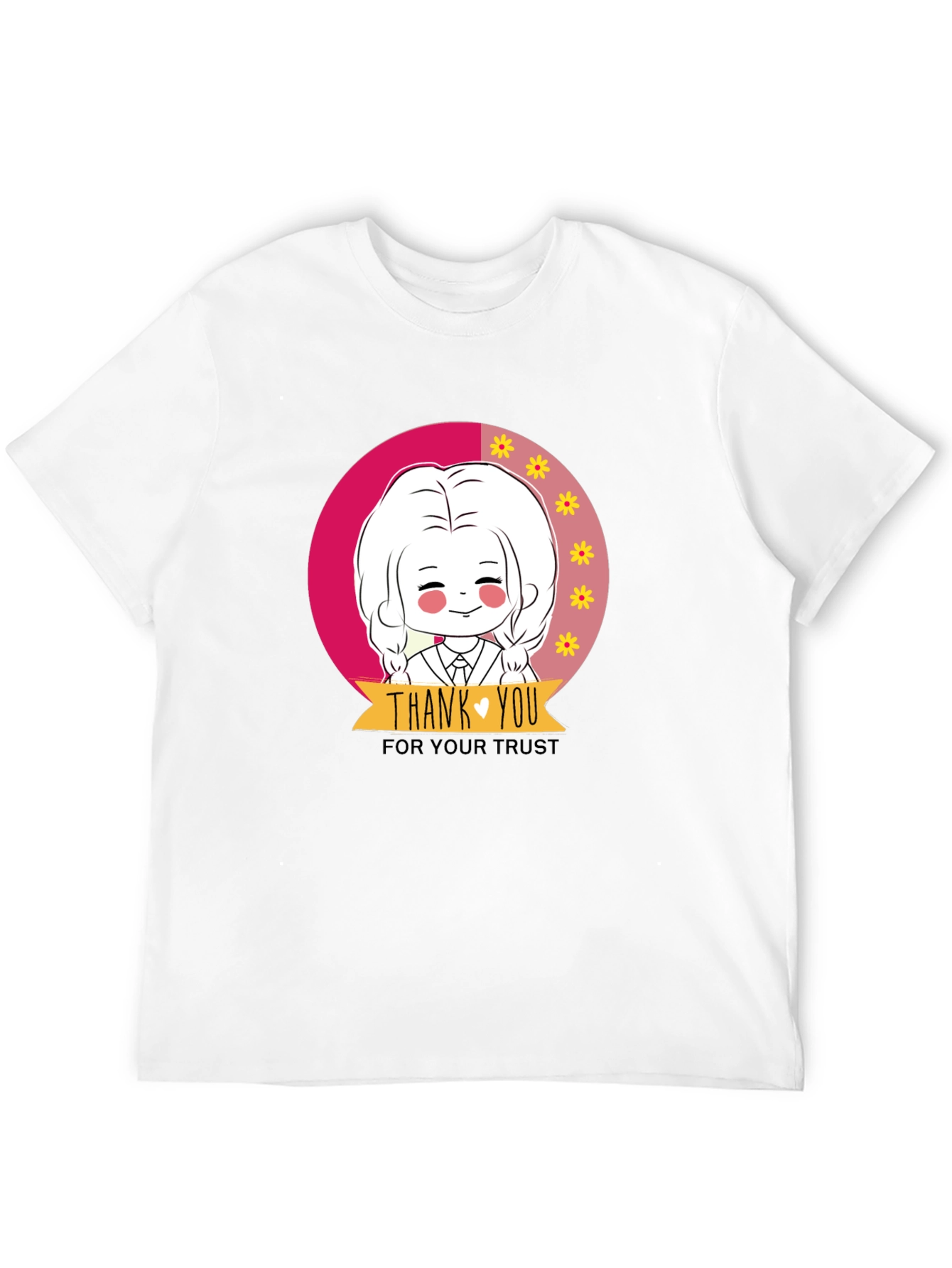 Cute Cartoon Graphic Print Black T-Shirt