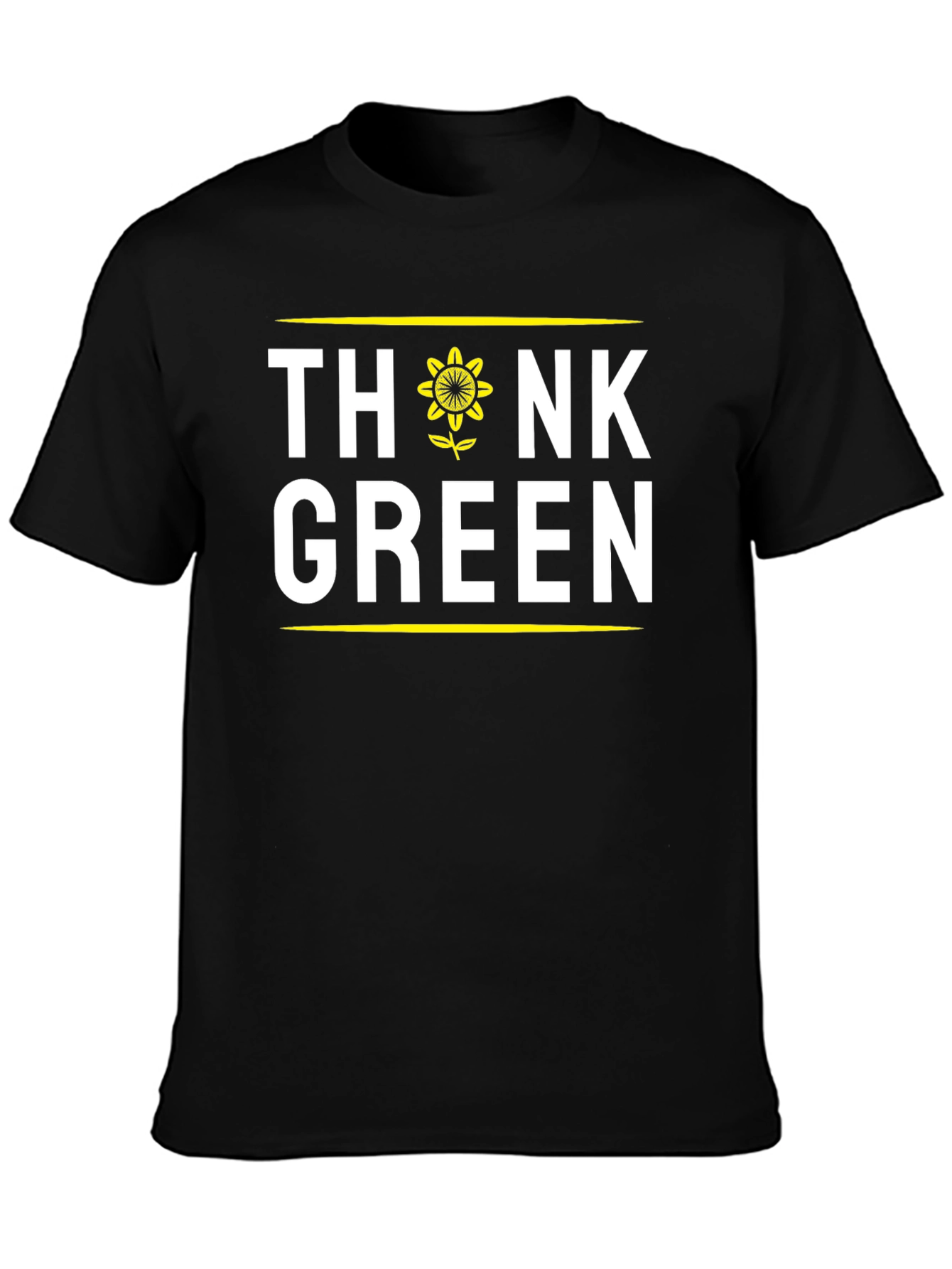 Think Green Sunflower Graphic T-Shirt