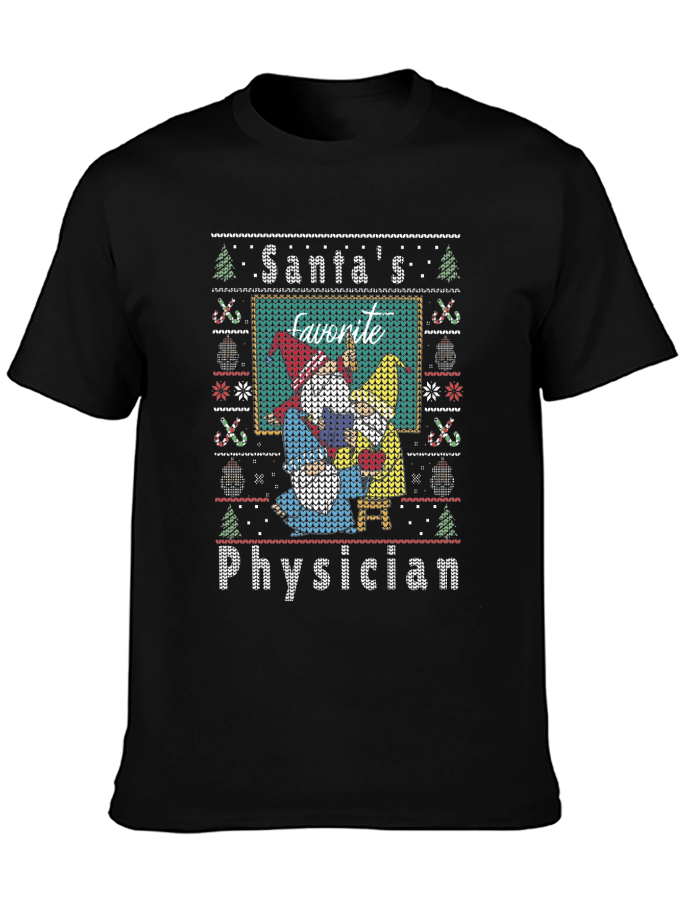 Santas Favorite Physician Christmas T-Shirt