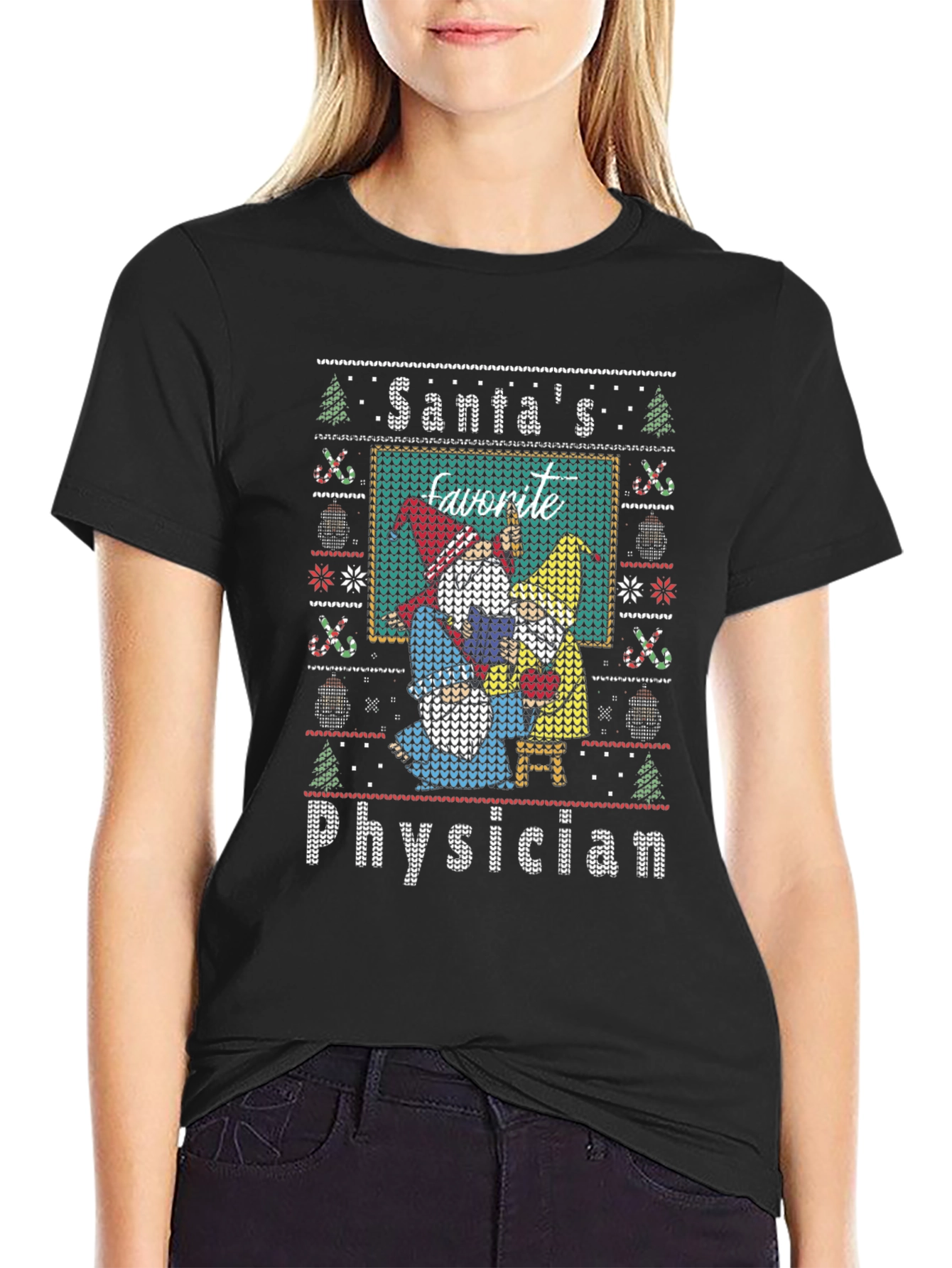 Santas Favorite Physician Christmas T-Shirt